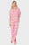 Женская розовая пижама с узором (рубашка, брюки) DEAREST
