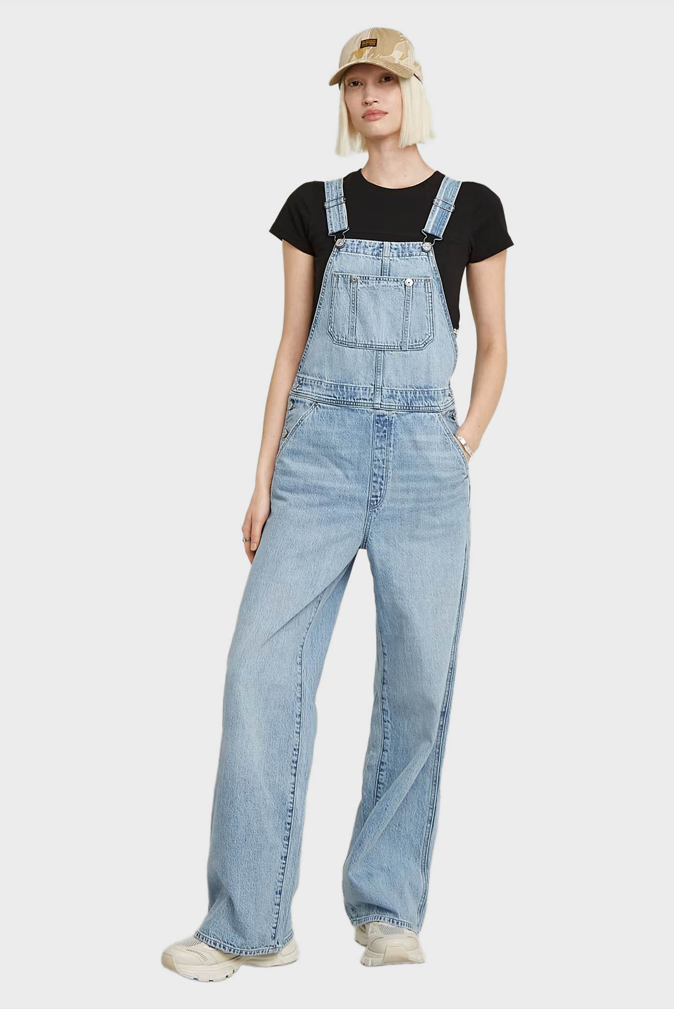 Женский голубой джинсовый комбинезон Straight Leg Dungaree Голубой L G-Star RAW D24398,D536 Женский голубой джинсовый комбинезон Straight Leg Dungaree Голубой L G-Star RAW D24398,D536