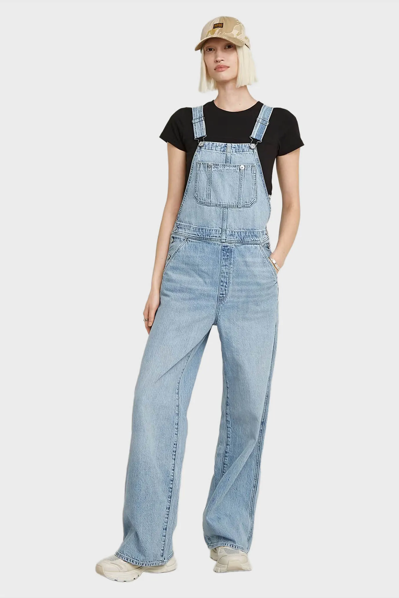 Жіночий блакитний джинсовий комбінезон Straight Leg Dungaree 1