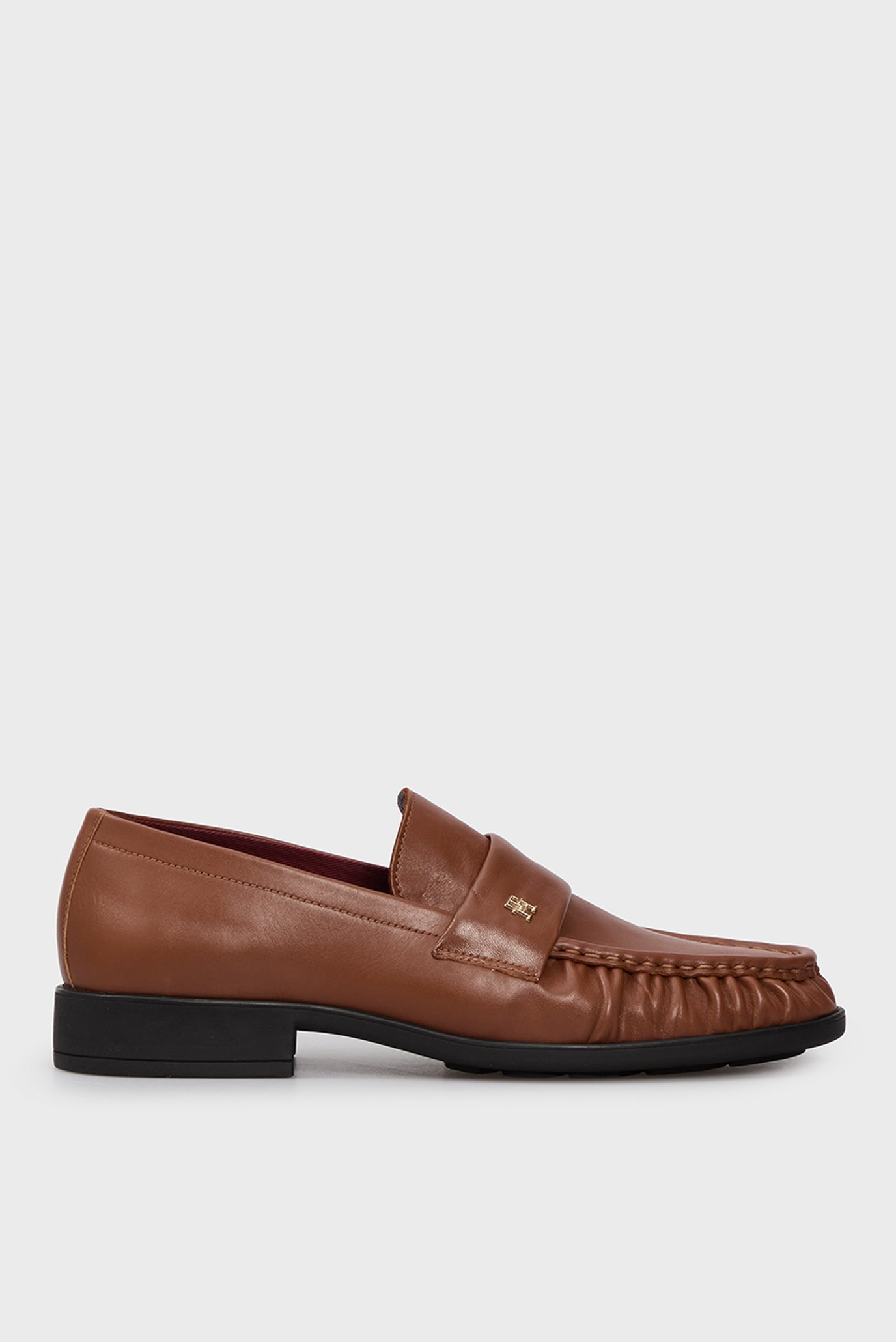 Жіночі коричневі шкіряні лофери LOAFER SOFT NAPPA PLEATED TOE 1