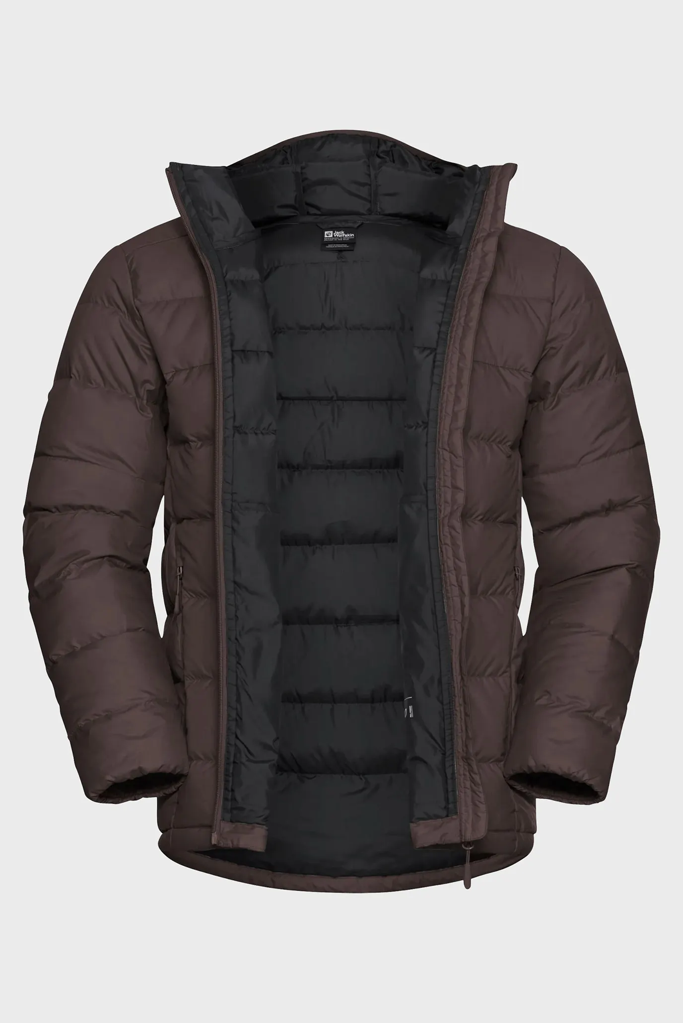 Мужской темно-коричневый пуховик 9