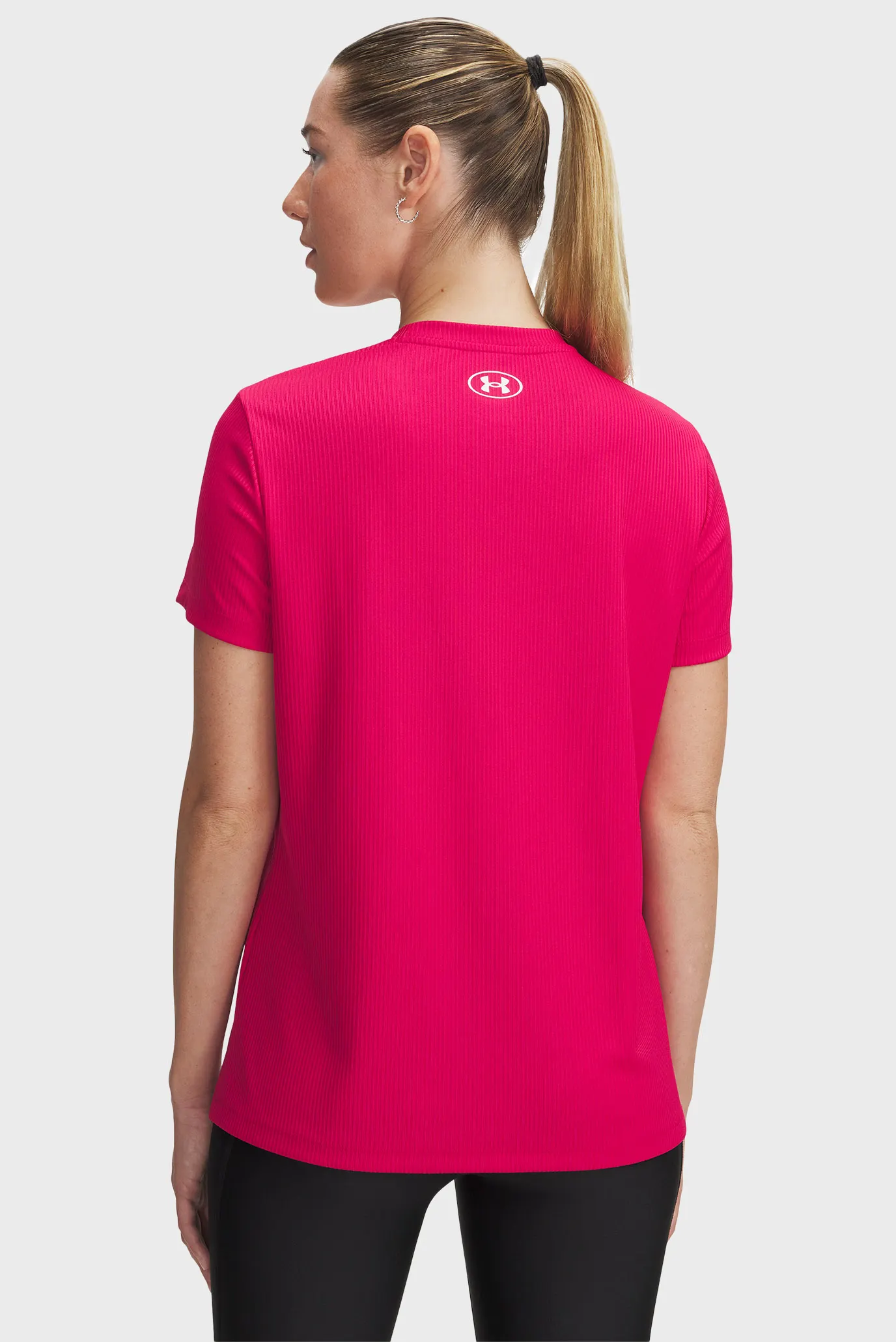 Женская малиновая футболка Tech Rib SSC 2