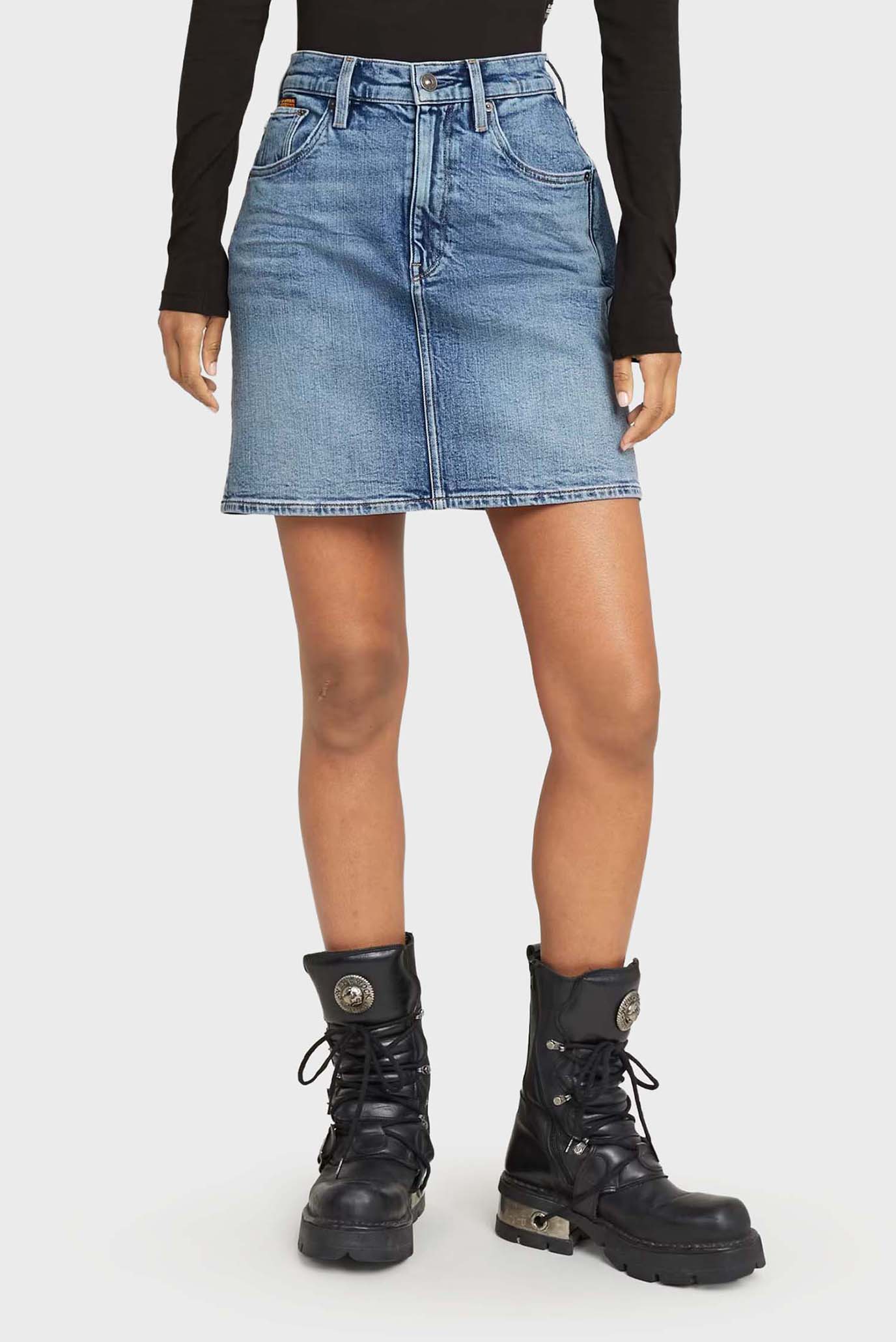 Женская голубая джинсовая юбка Viktoria Голубой 25 G-Star RAW D24387,D930 Женская голубая джинсовая юбка Viktoria Голубой 25 G-Star RAW D24387,D930
