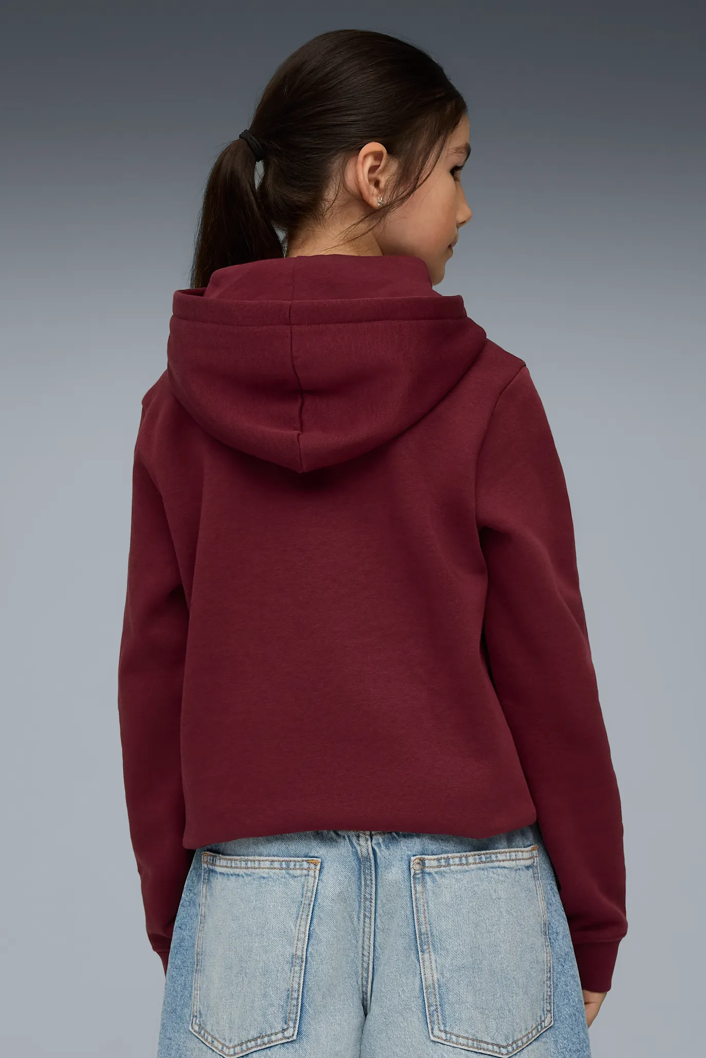 Детское бордовое худи ESS No. 1 Logo Fleece Hoodie Youth 3