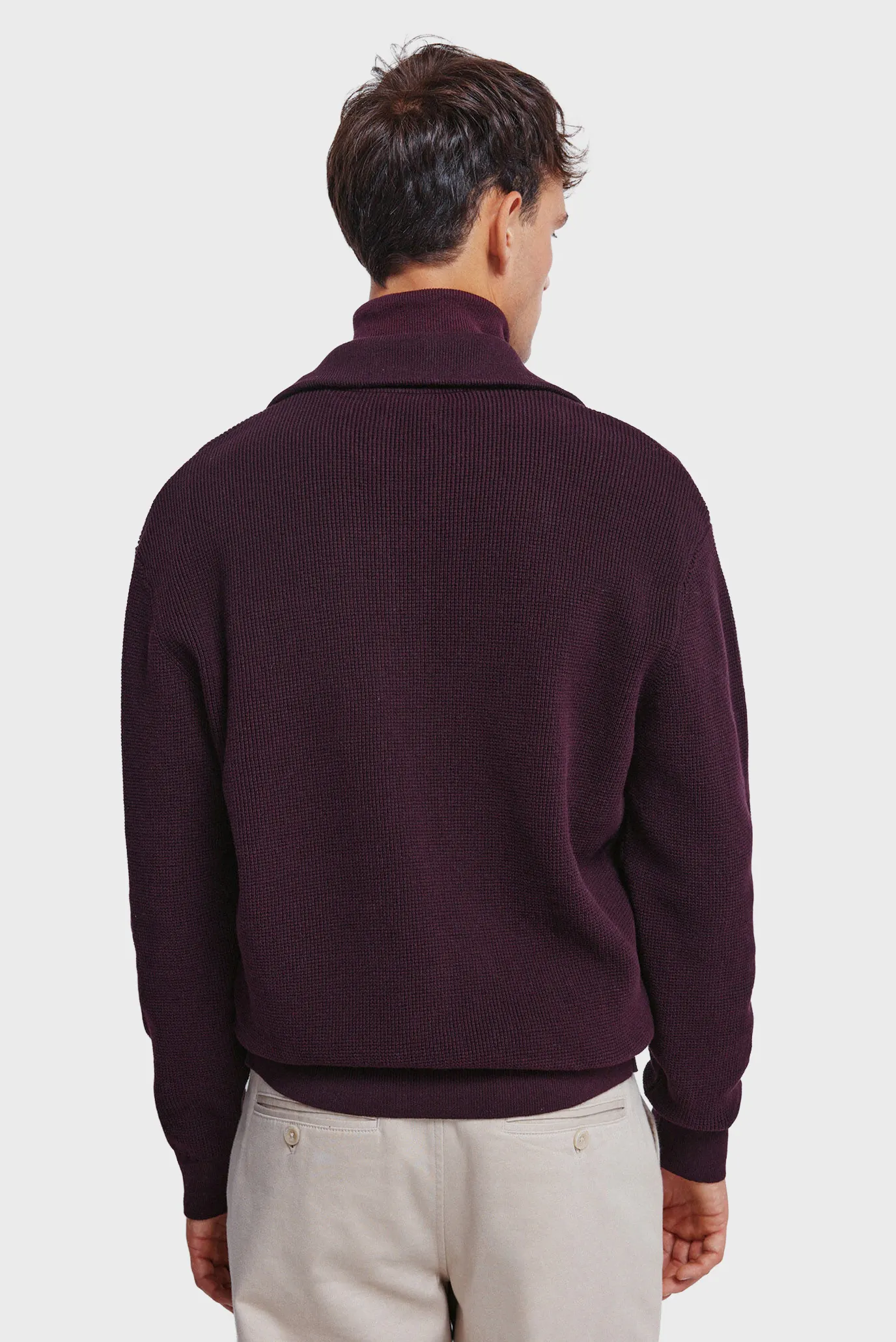 Чоловічий бордовий кардиган 3