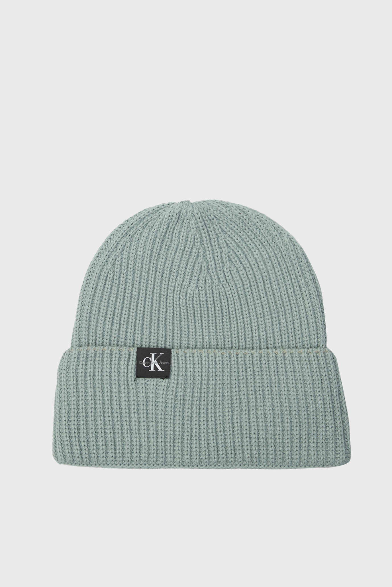 Дитяча зелена шапка MONOGRAM RIB BEANIE 1