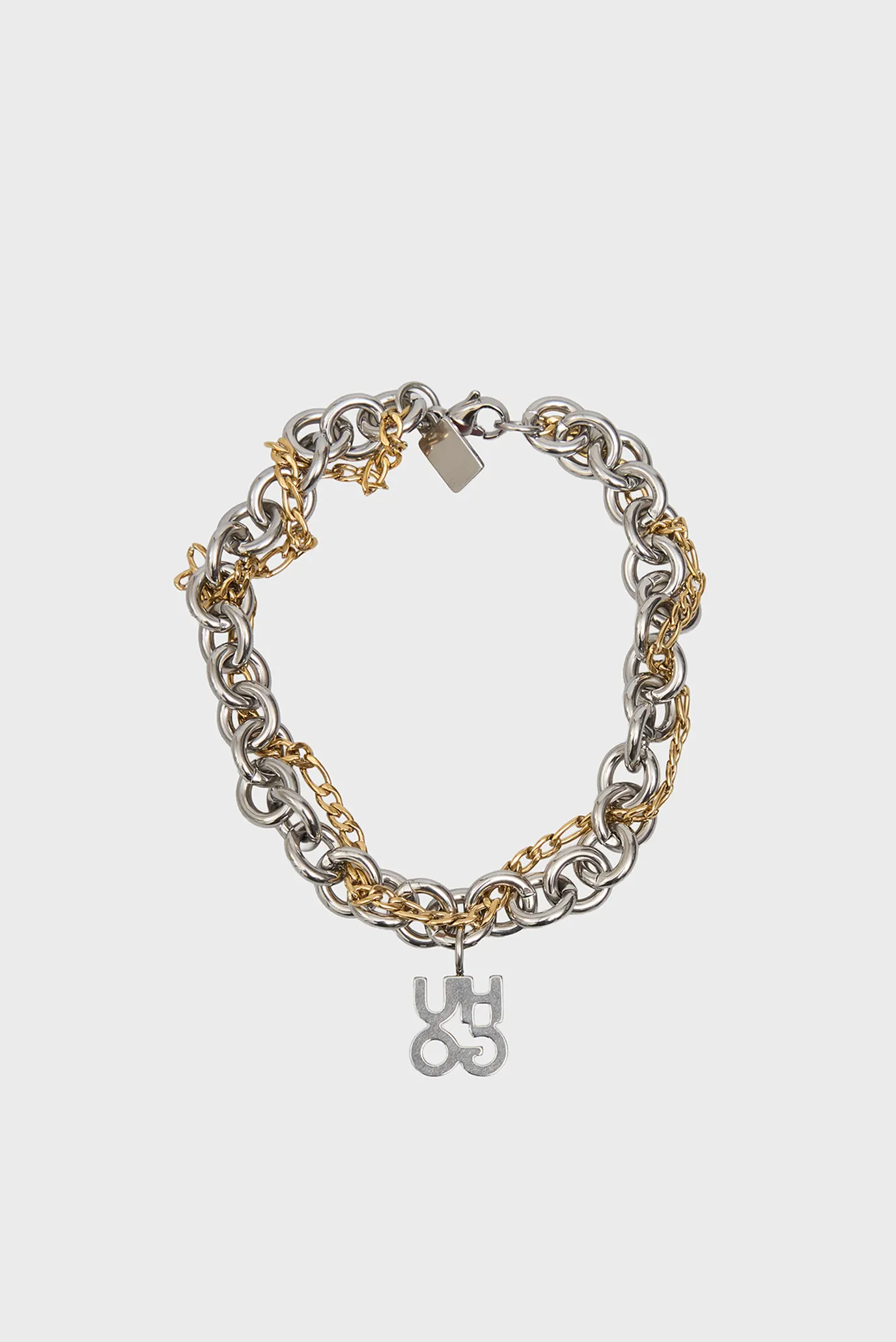 Мужской серебристый браслет 2