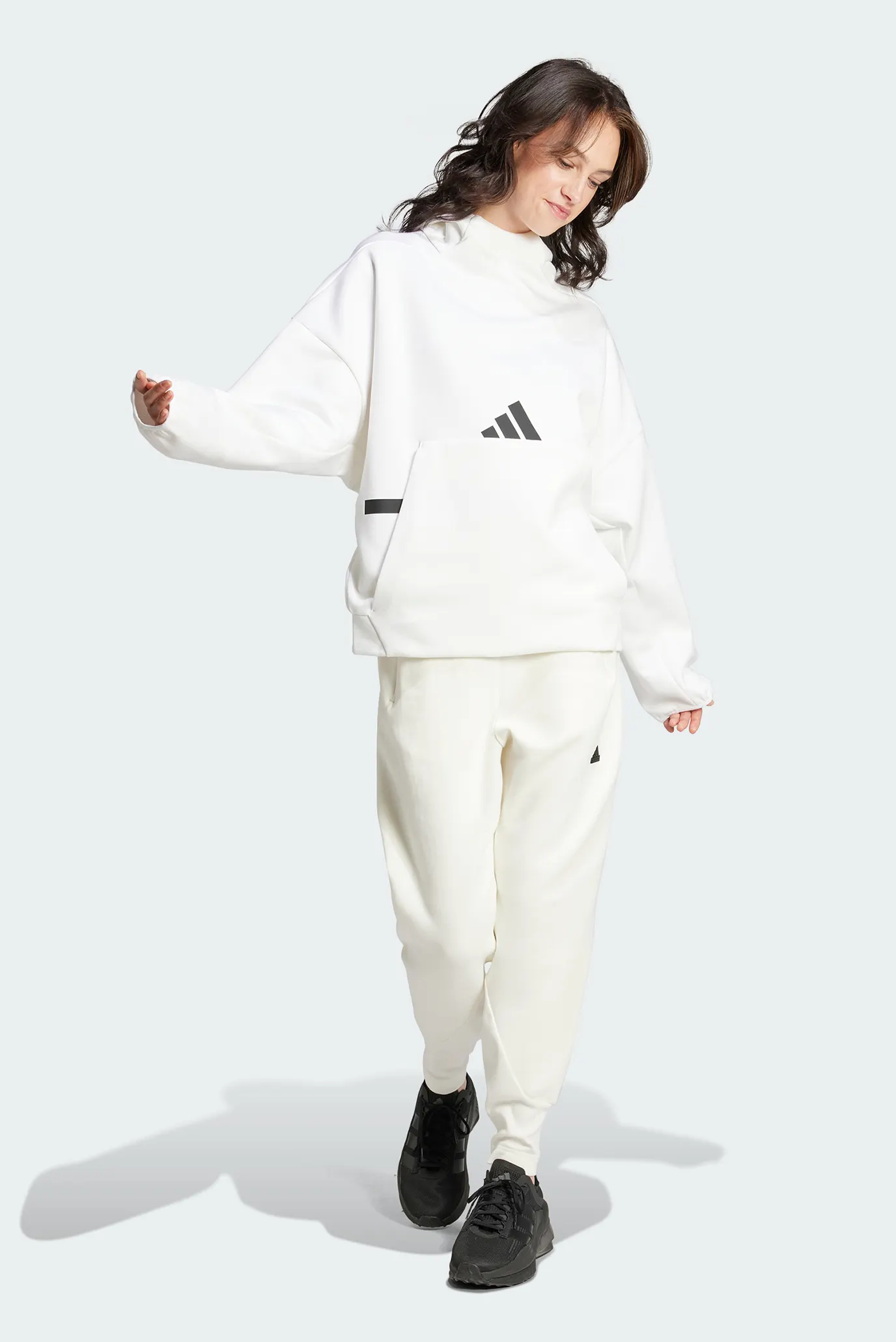 白 Женское белое худи adidas Z.N.E. adidas JI7553 — MD-Fashion