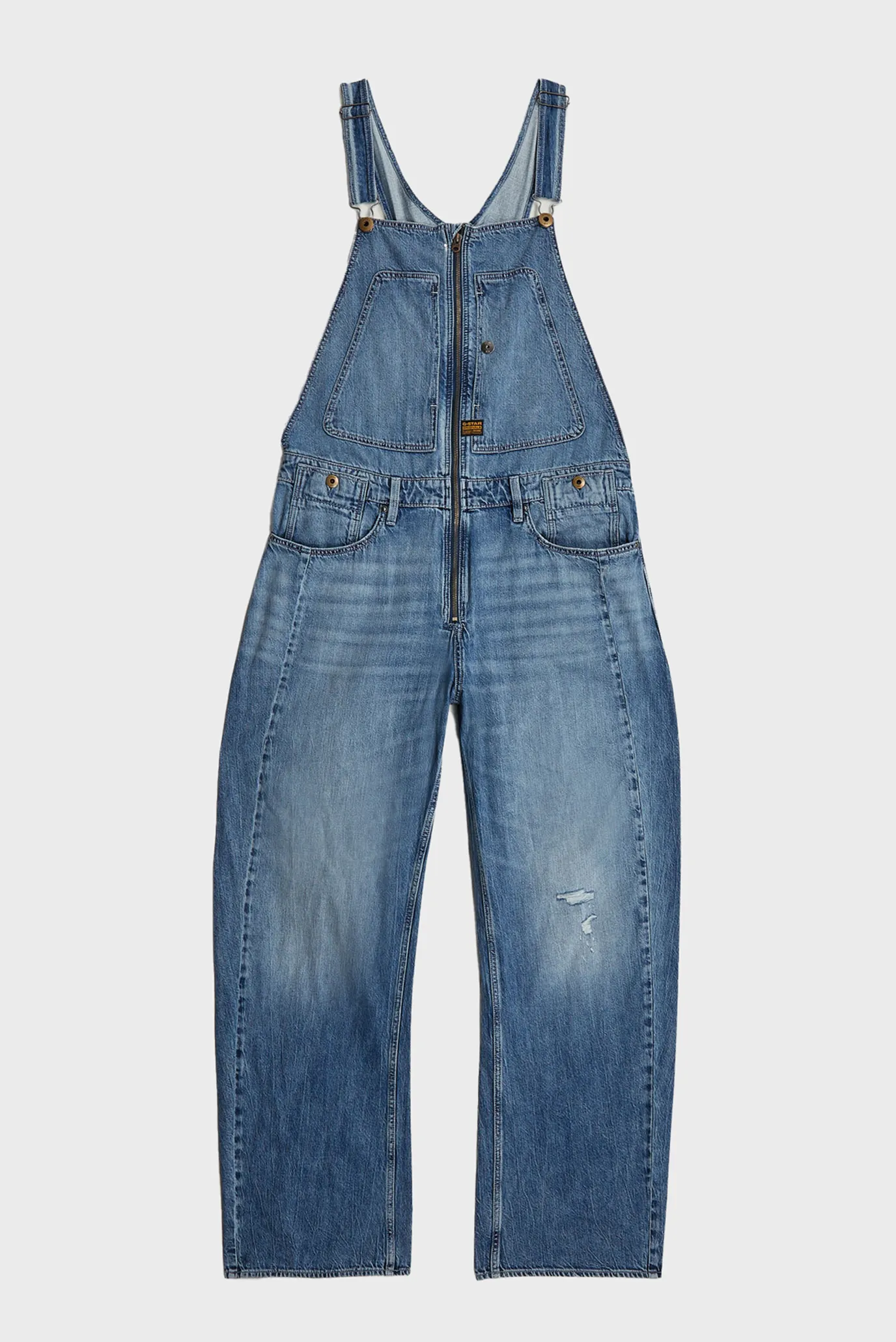 Мужской синий джинсовый комбинезон Dungaree 3D Loose 7