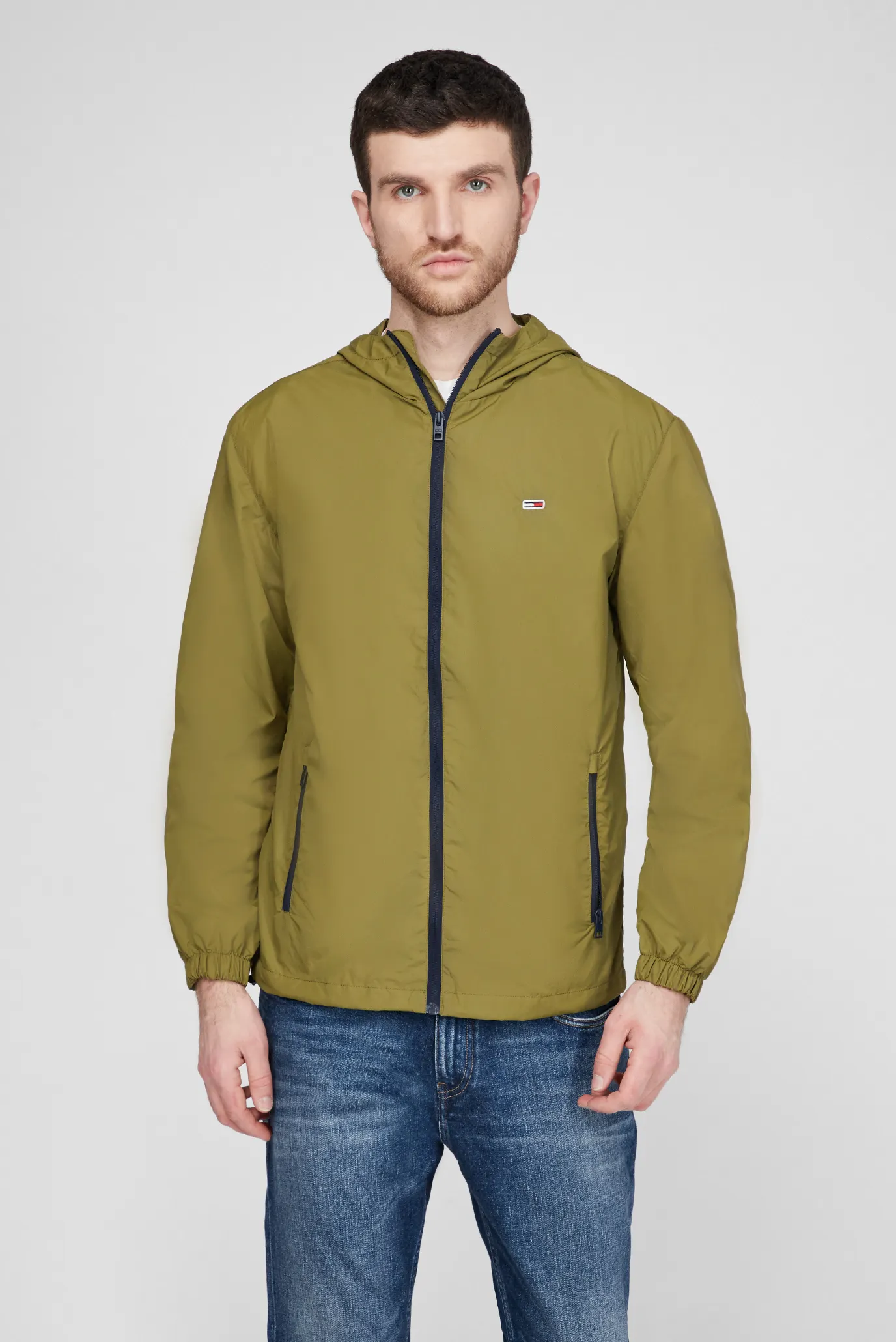 Мужская оливковая ветровка TJM PACKABLE 