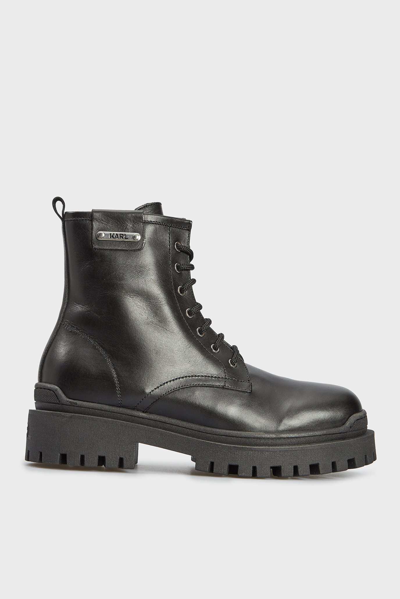 Женские черные кожаные ботинки Karl Lagerfeld KL41650_000 — MD-Fashion