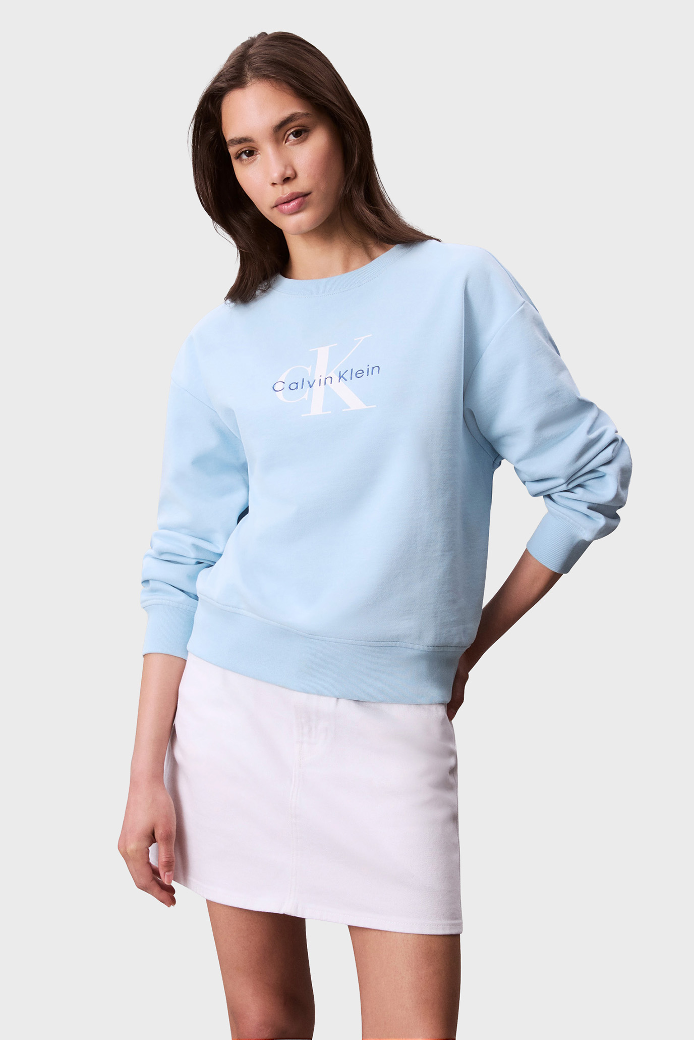 Женский голубой свитшот MONOLOGO FRENCH TERRY Голубой S Calvin Klein Jeans LV047B234G Женский голубой свитшот MONOLOGO FRENCH TERRY Голубой S Calvin Klein Jeans LV047B234G