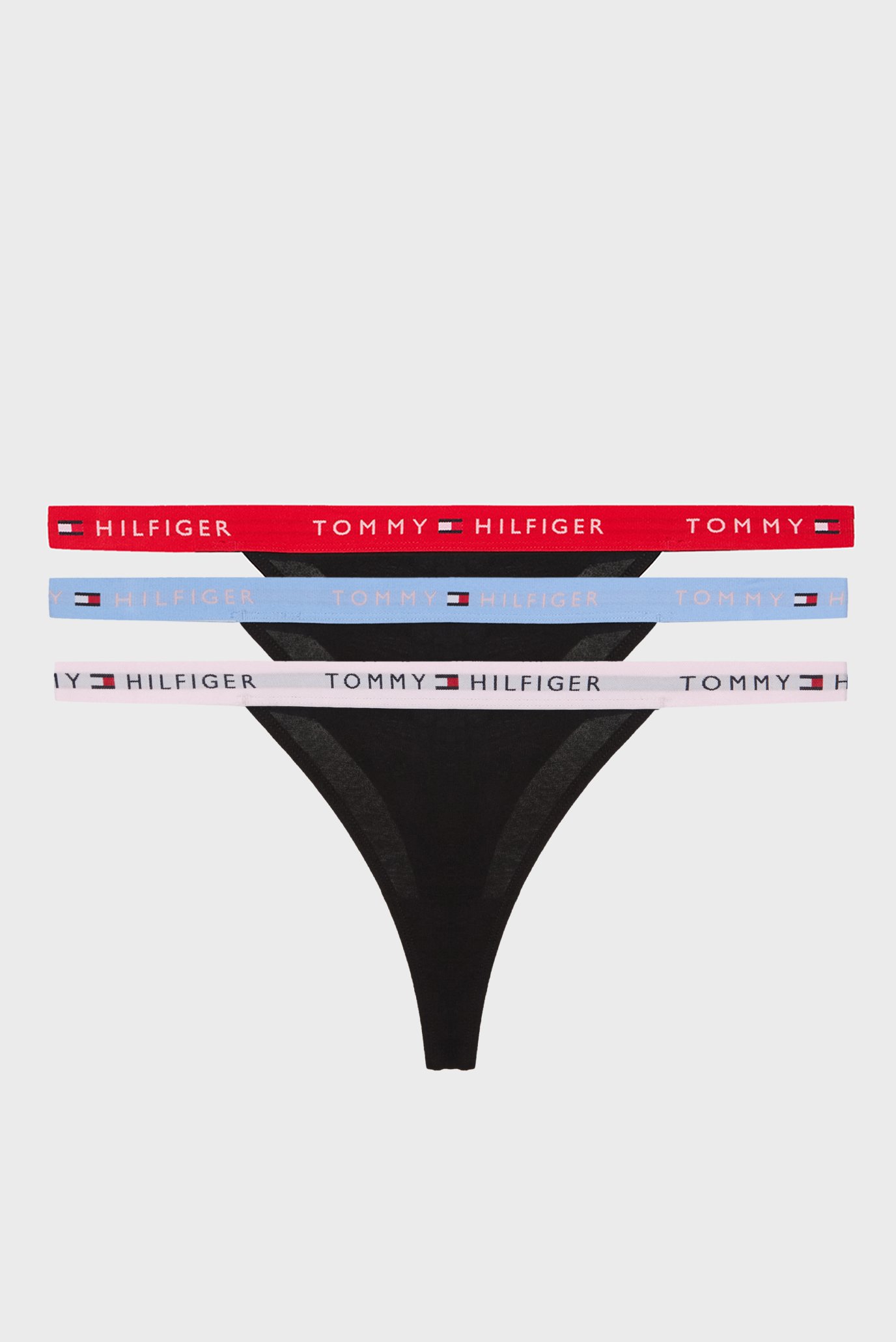 Женские черные трусики (3 шт) 3 PACK G-STRING (EXT. SIZE) 1