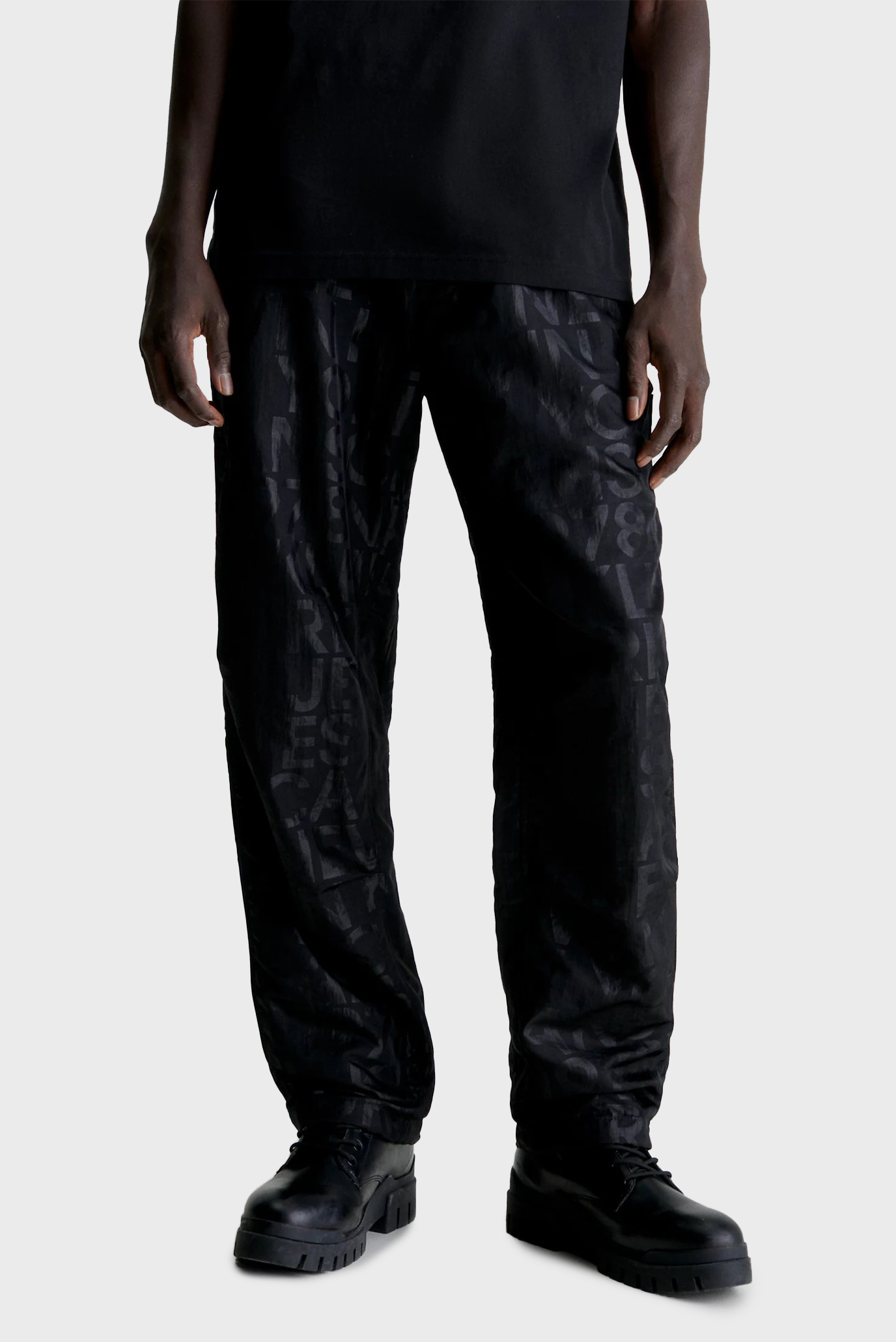 Чоловічі чорні брюки з візерунком TECHNICAL 1