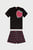 Мужская черная пижама (футболка, шорты) UMKIT-JUST-STARK