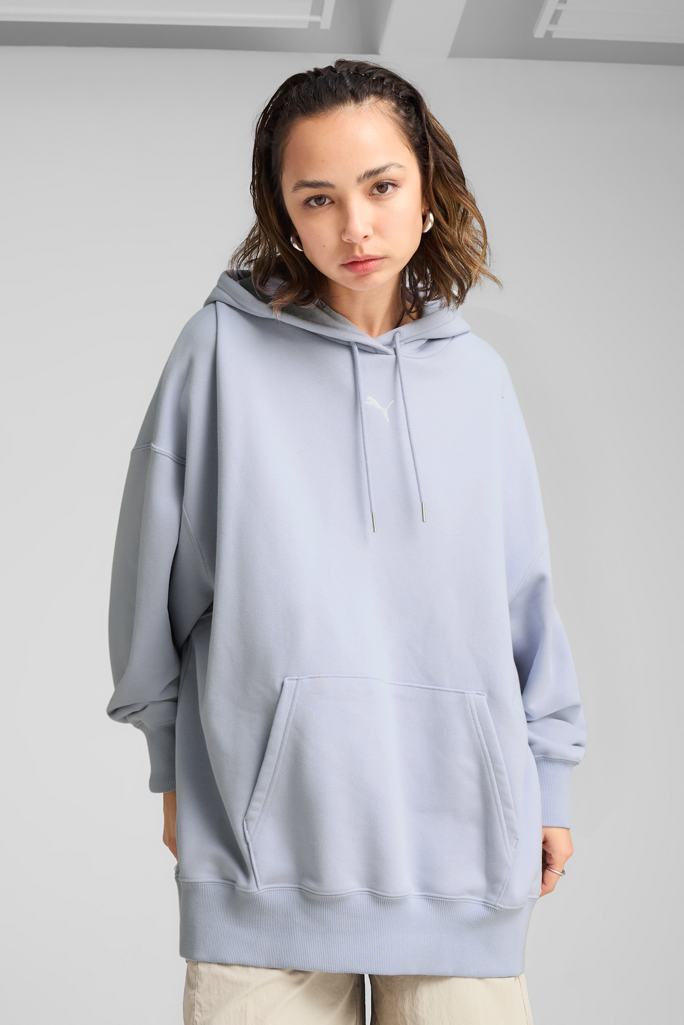 Женское голубое худи WARDROBE ESS Oversized Hoodie Women 1