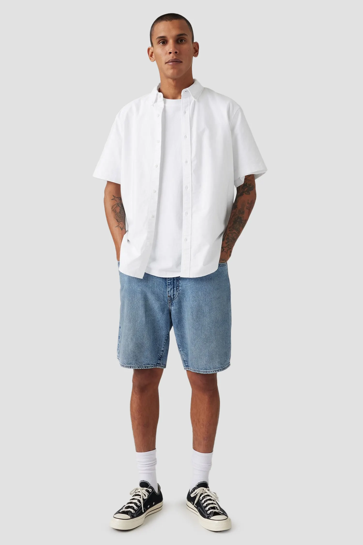 Чоловічі сині джинсові шорти 2