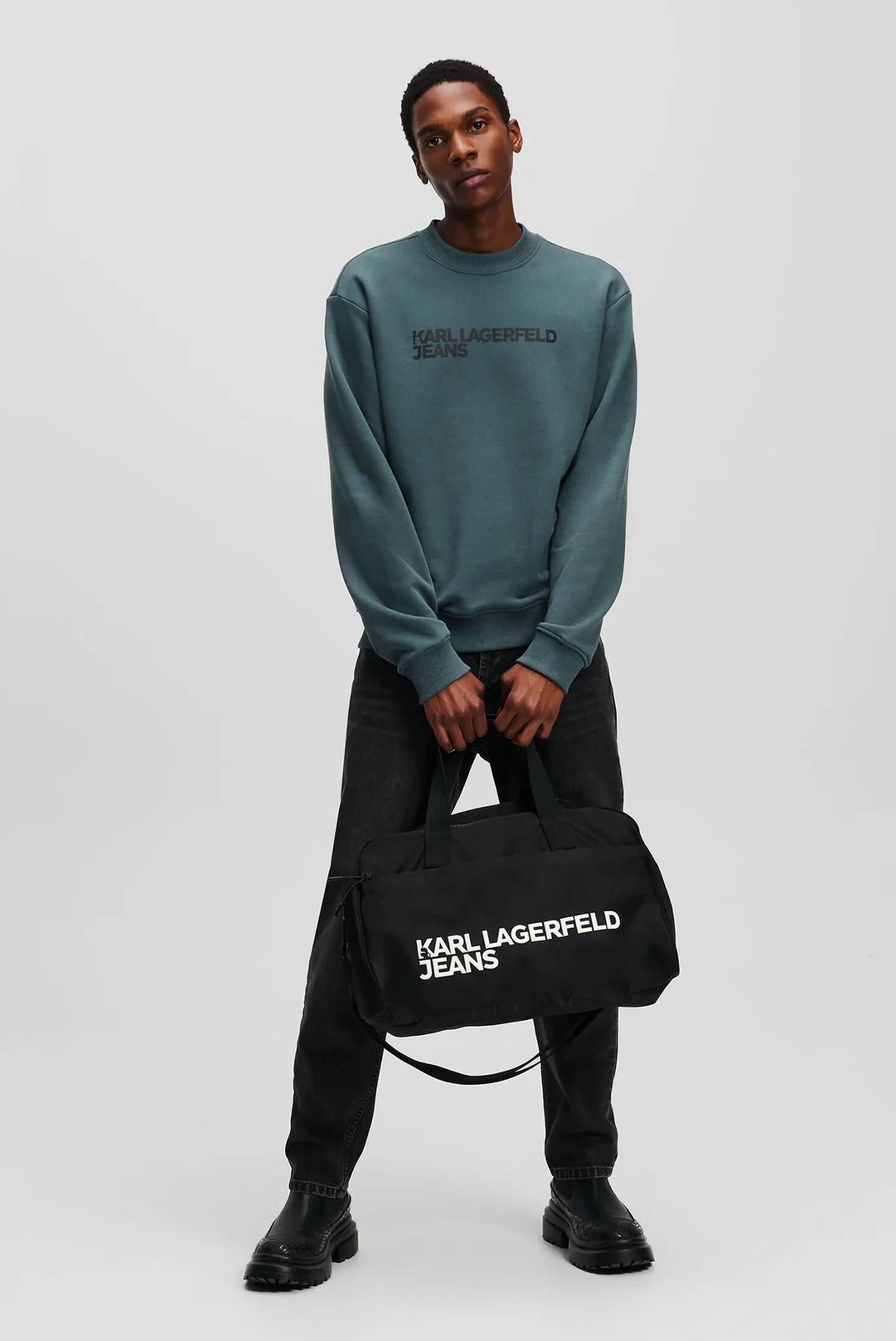 Мужской бирюзовый свитшот KLJ REG ESSENTIAL LOGO SWEAT 2