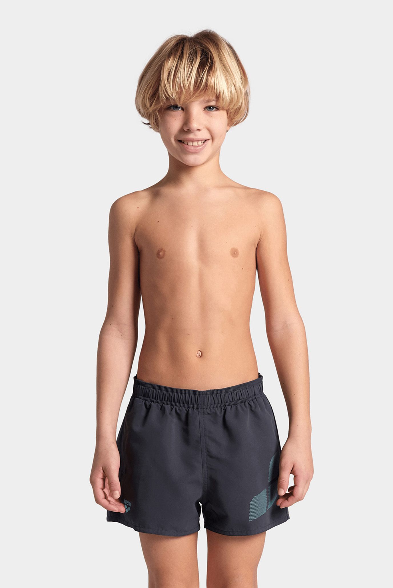 Дитячі темно-сірі плавальні шорти BEACH SHORT LOGO R 1