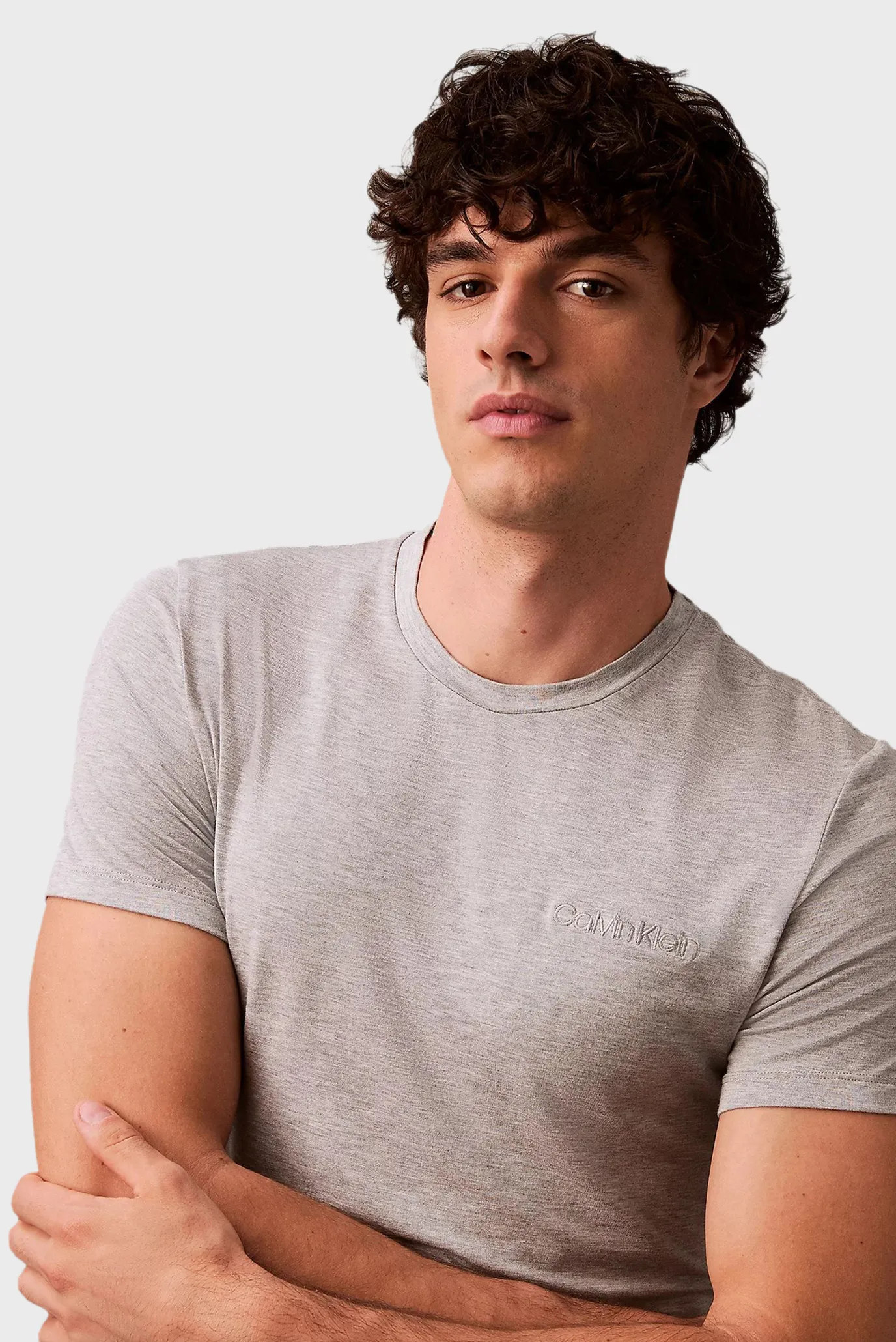 Мужская серая футболка CREW NECK 2