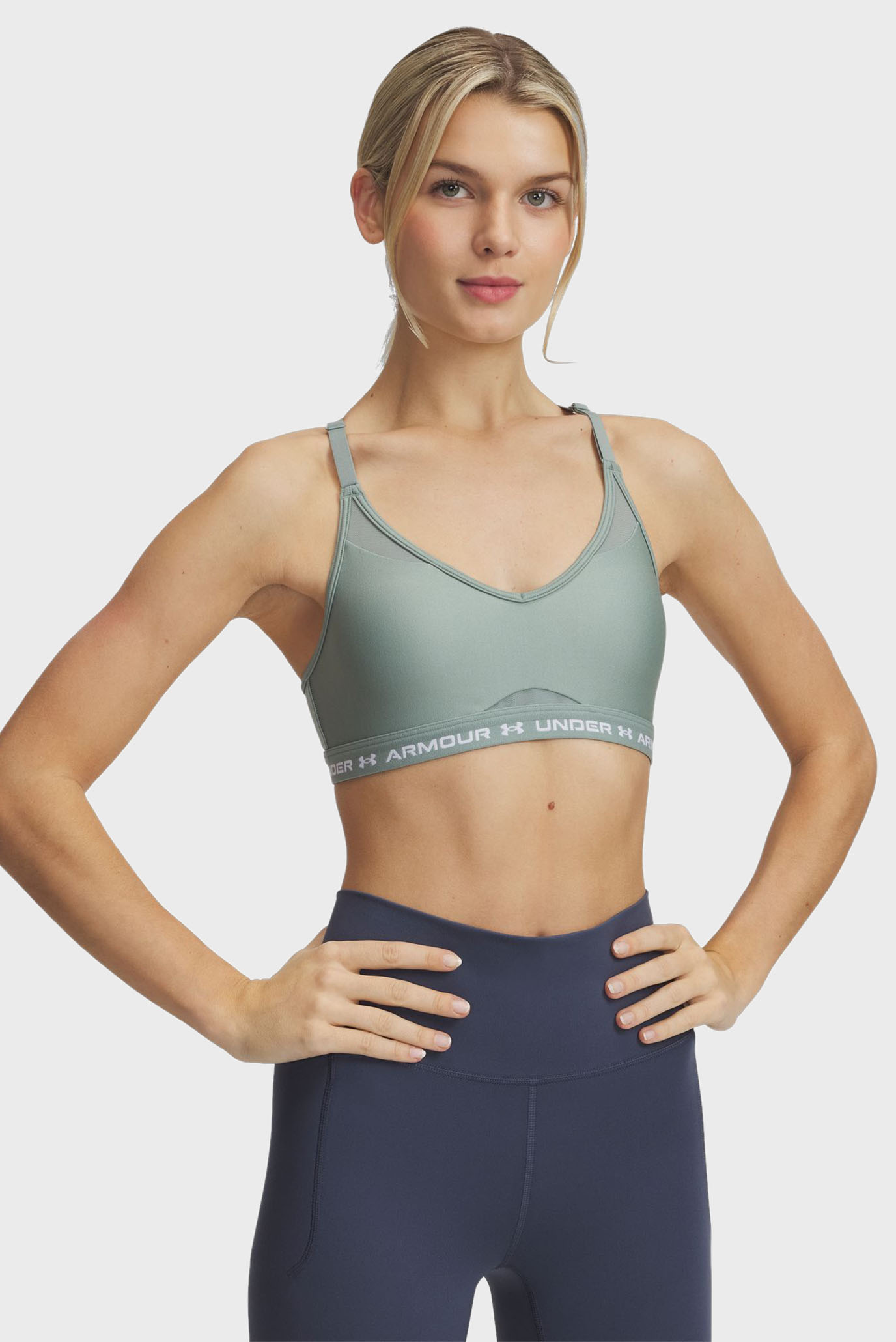 Женский мятный топ UA Crossback Low Bra Ментоловый XS Under Armour 1386424-348 Женский мятный топ UA Crossback Low Bra Ментоловый XS Under Armour 1386424-348