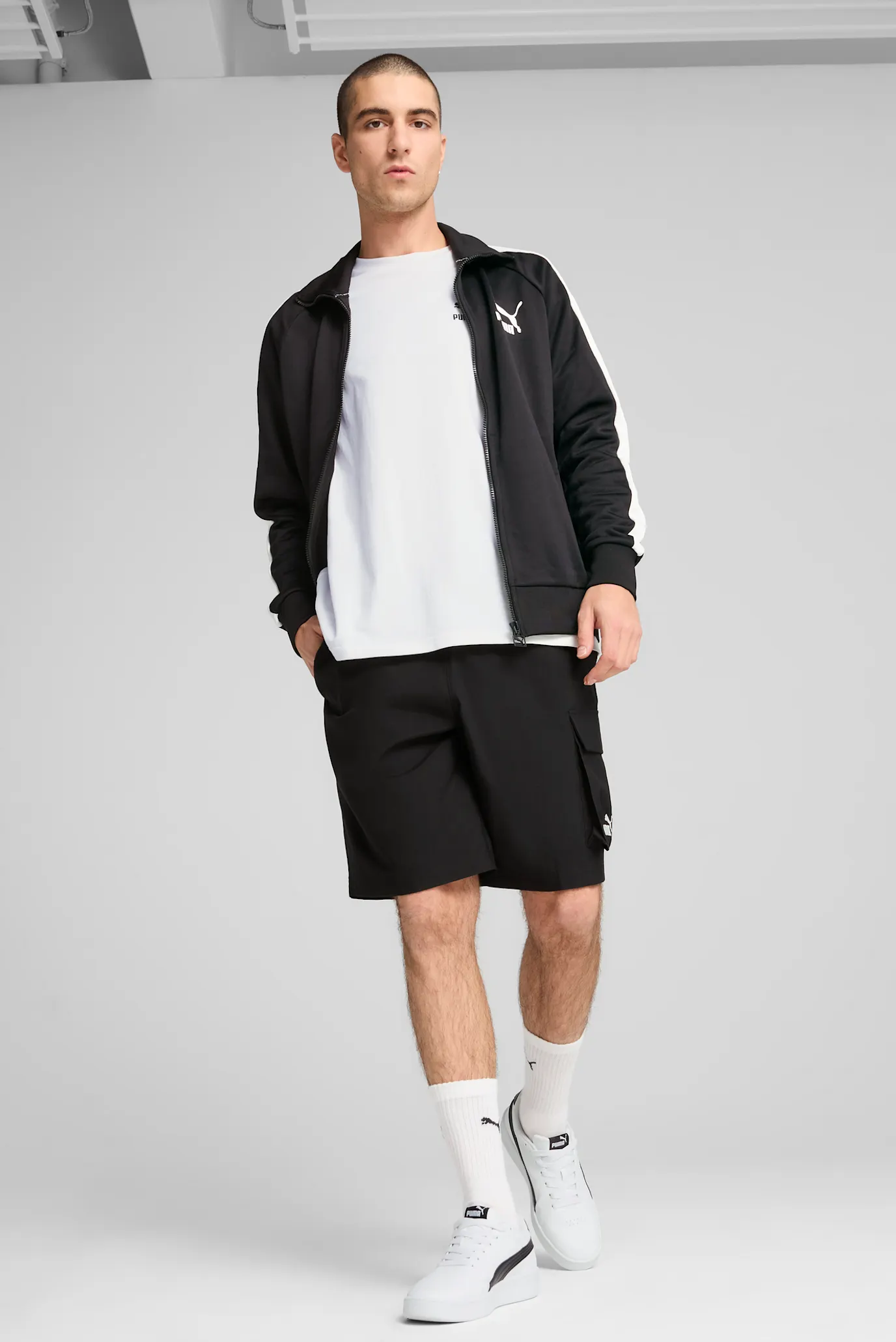 Мужские черные шорты Essentials No.1 Logo Woven Cargo 9