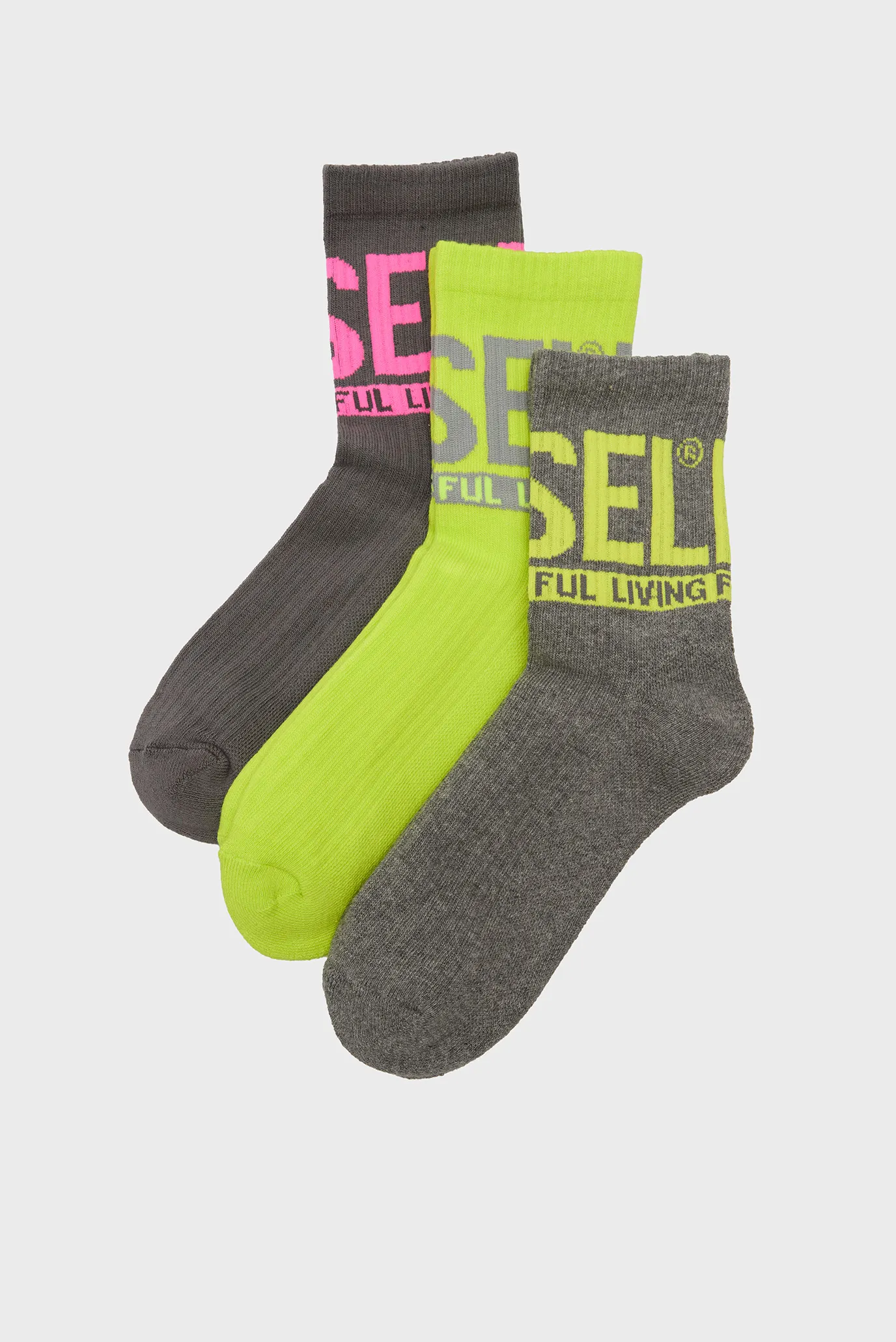 Мужские носки (3 пары) CALZINO Разноцветный 39-42 Diesel A17877 0HMAB