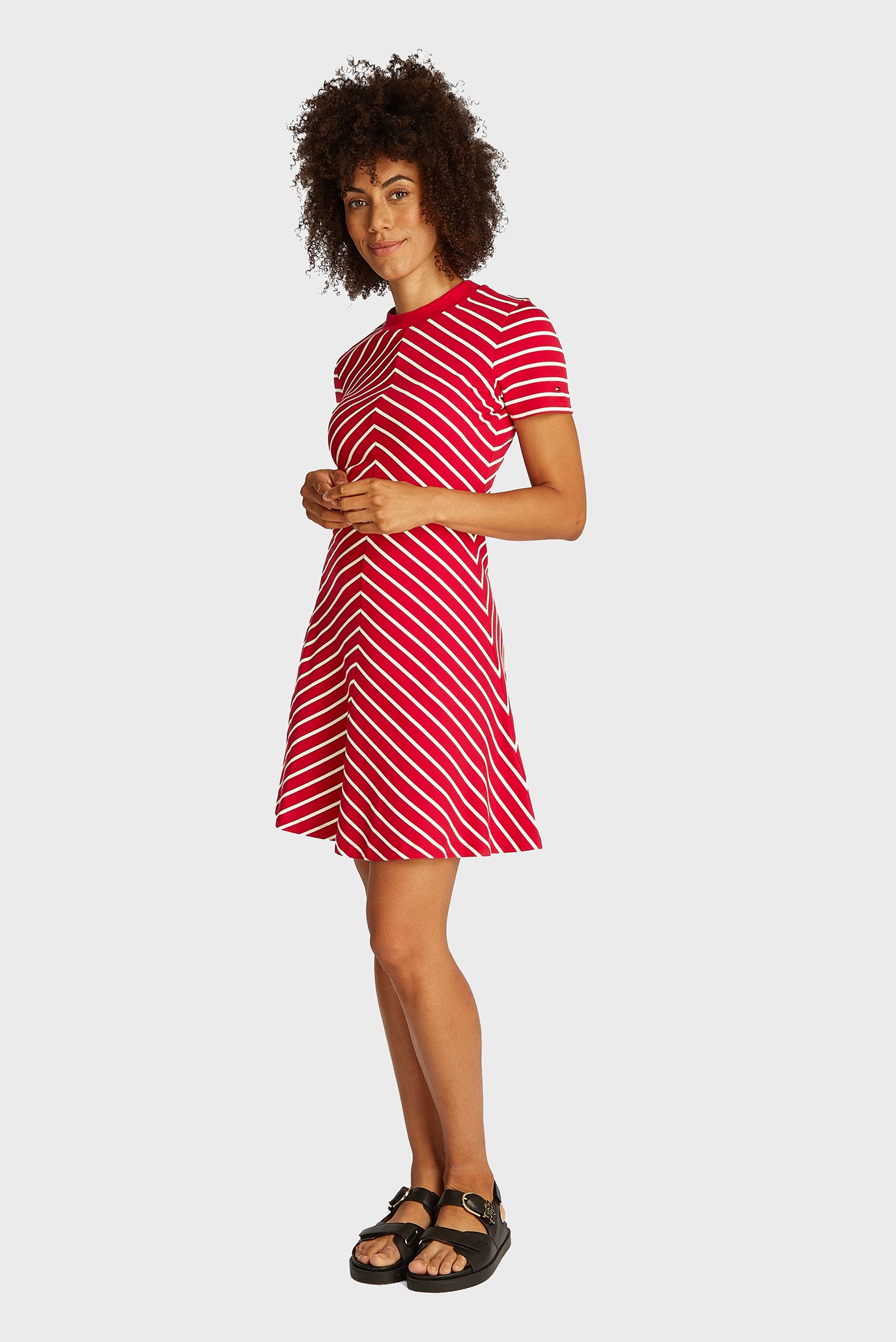 Женское красное платье в полоску Красный S Tommy Hilfiger WW0WW45521 Женское красное платье в полоску Красный S Tommy Hilfiger WW0WW45521