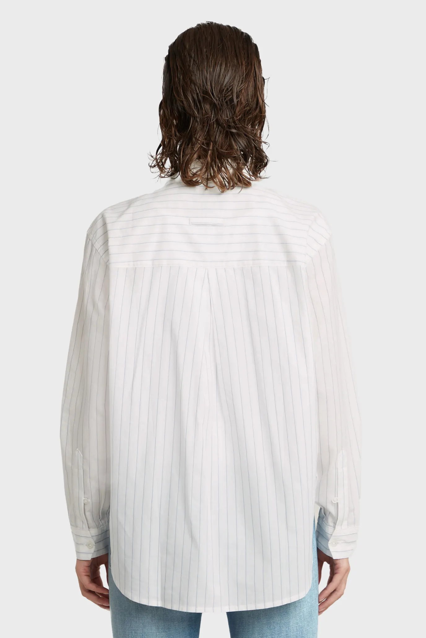 Жіноча біла сорочка у смужку Summer BF 3