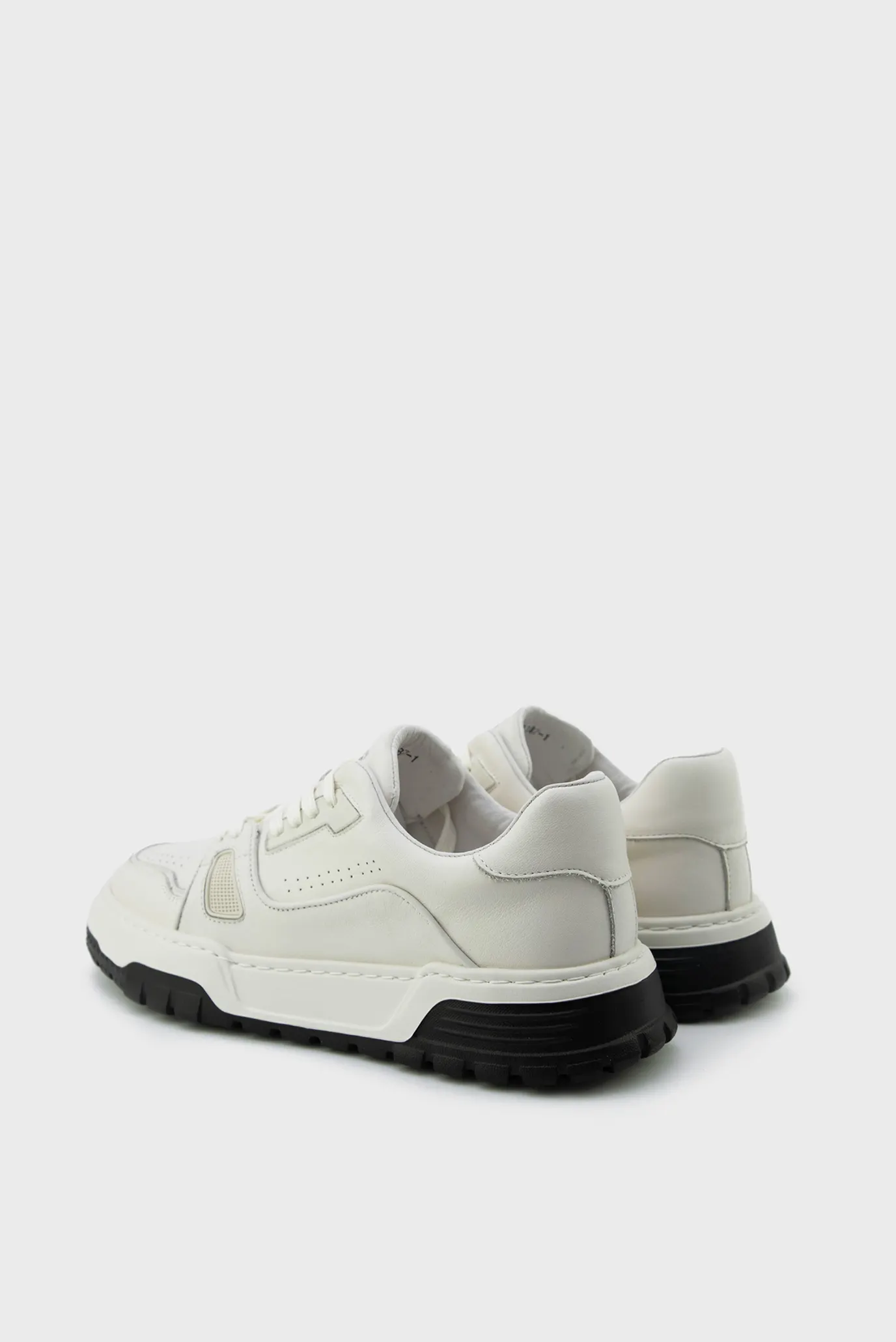 Мужские белые кожаные кроссовки 5