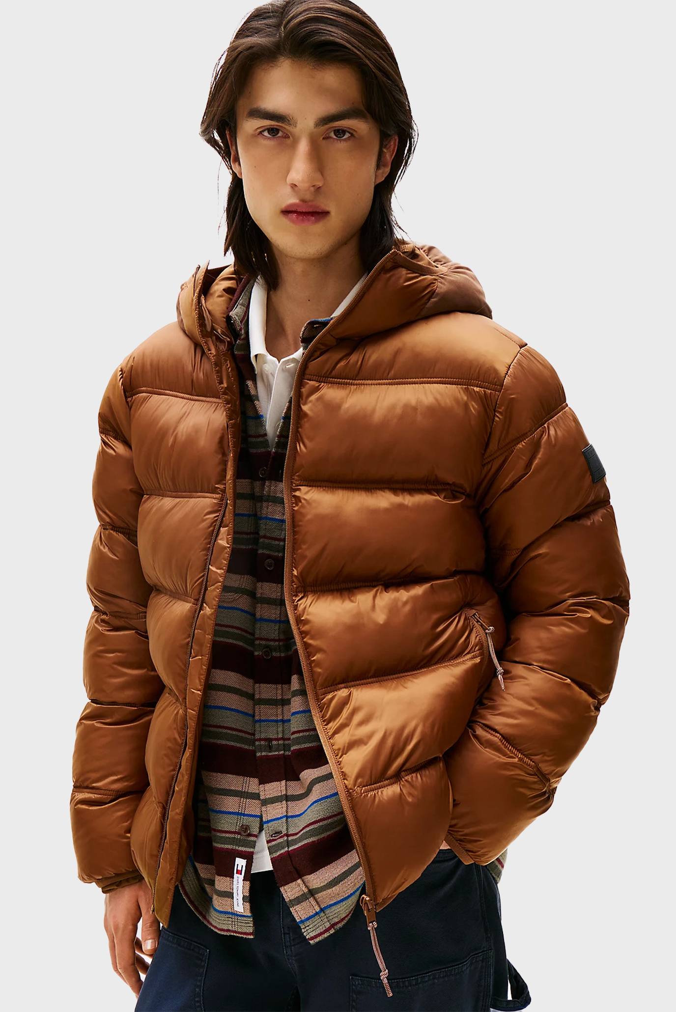 Мужская рыжая куртка HOODED Рыжий M Tommy Jeans DM0DM22044 Мужская рыжая куртка HOODED Рыжий M Tommy Jeans DM0DM22044