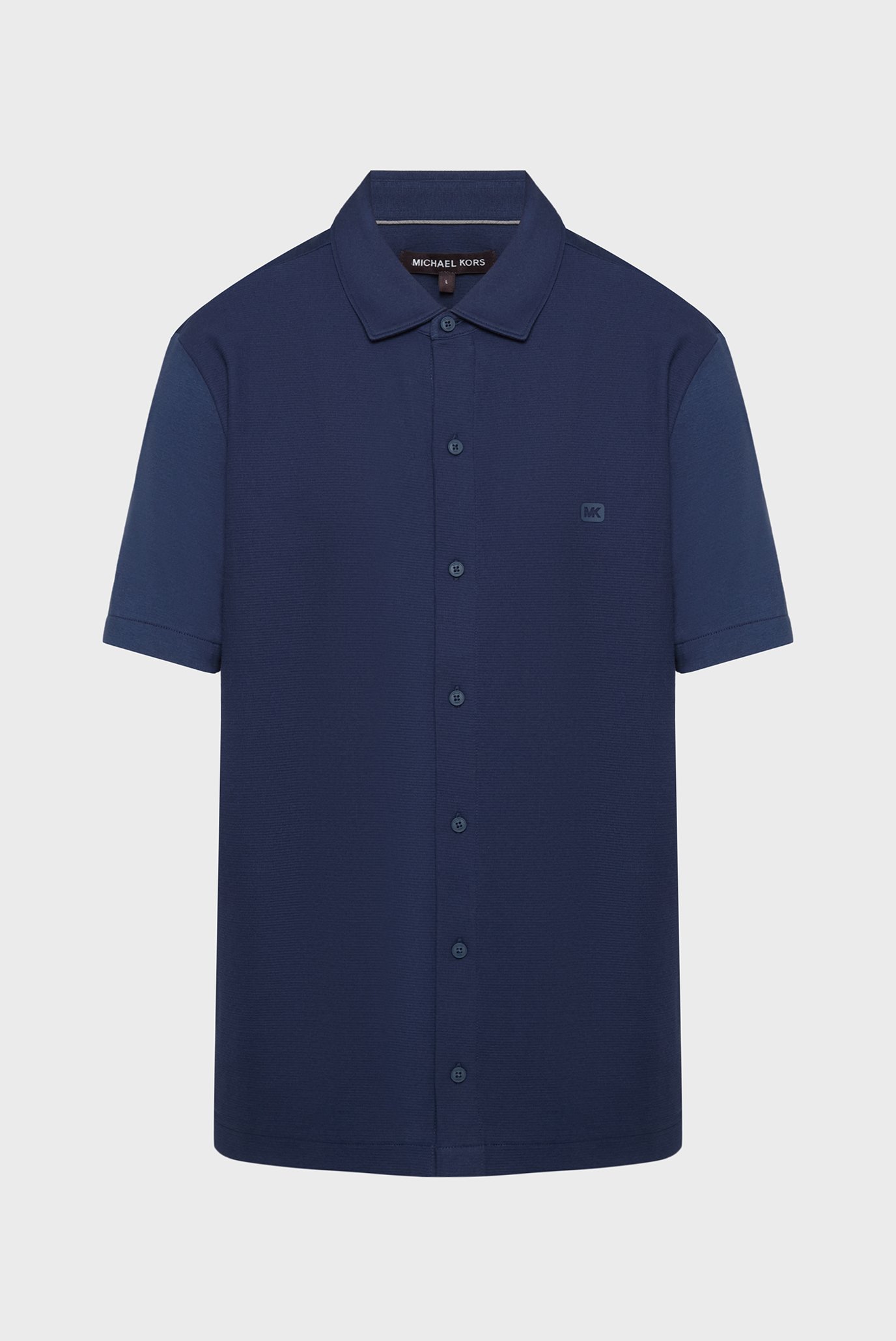 Мужская темно-синяя рубашка WAFFLE PIQUE SS SHIRT Синий XXL Michael Kors CS552K5H5J Мужская темно-синяя рубашка WAFFLE PIQUE SS SHIRT Синий XXL Michael Kors CS552K5H5J