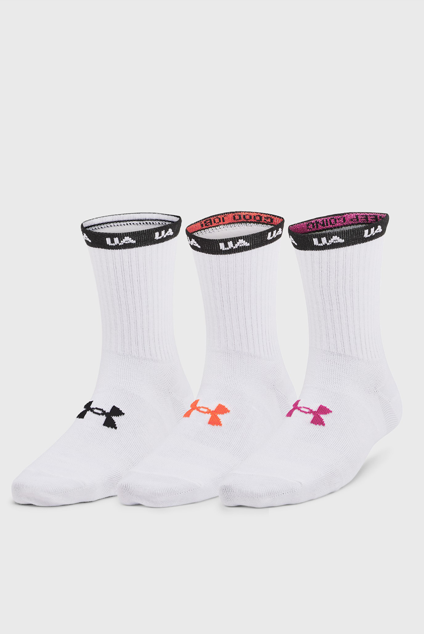 Жіночі білі шкарпетки (3 пари) UA Essential Nv Mid Crew 1