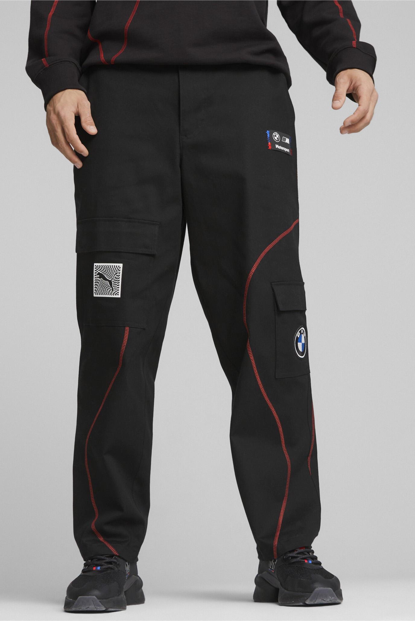 Мужские черные спортивные брюки BMW M Motorsport Garage Crew Pants 1