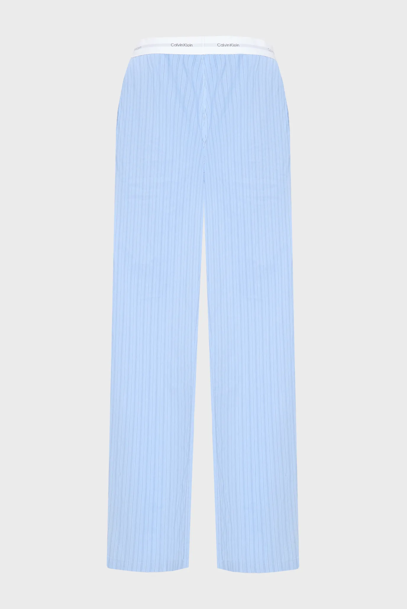 Жіночі блакитні брюки у смужку LOGO WB POPLIN 8