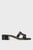 Жіночі чорні шкіряні мюлі Chrisee Block Heel Sandal