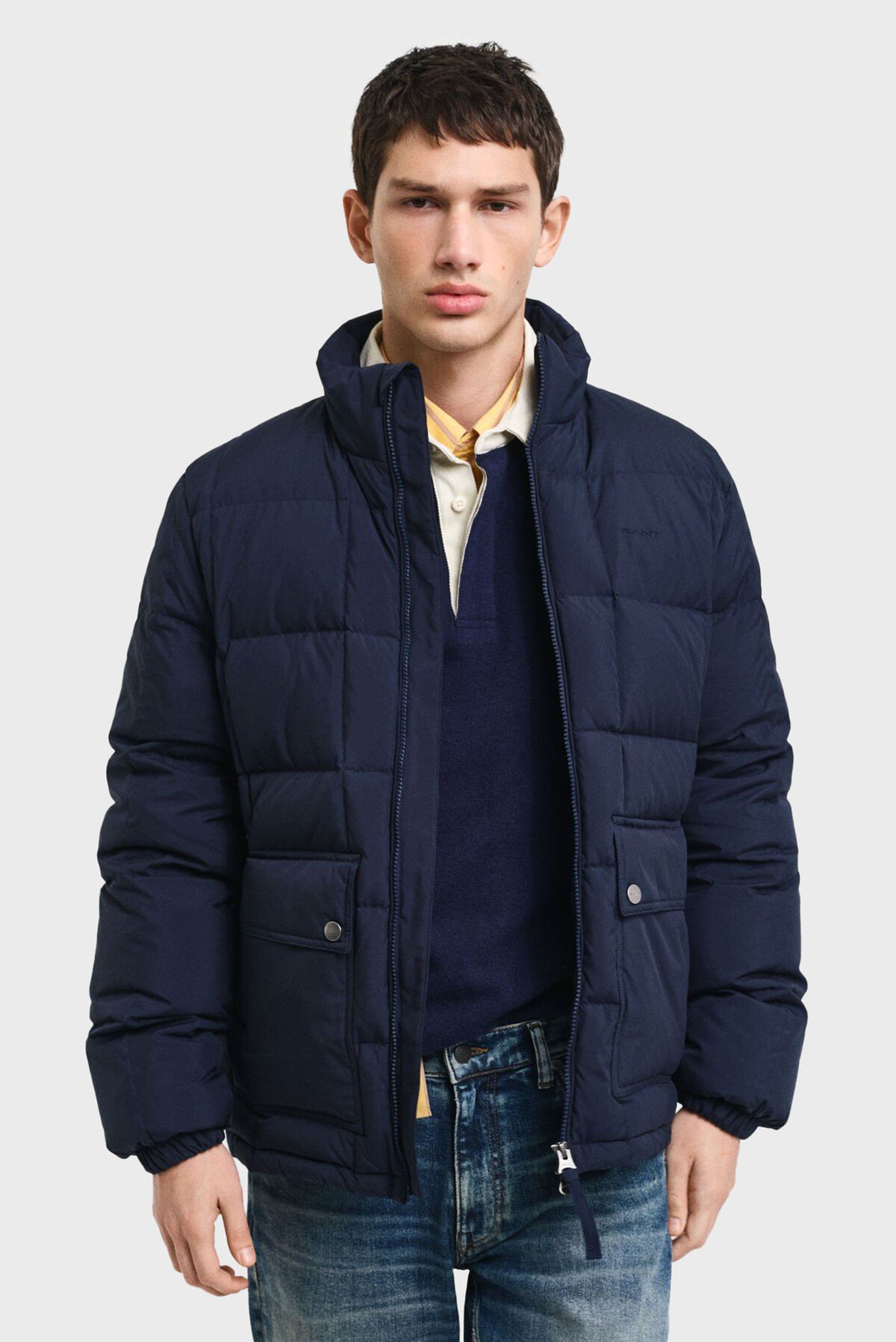 Чоловічий синій пуховик MID DOWN JACKET 1