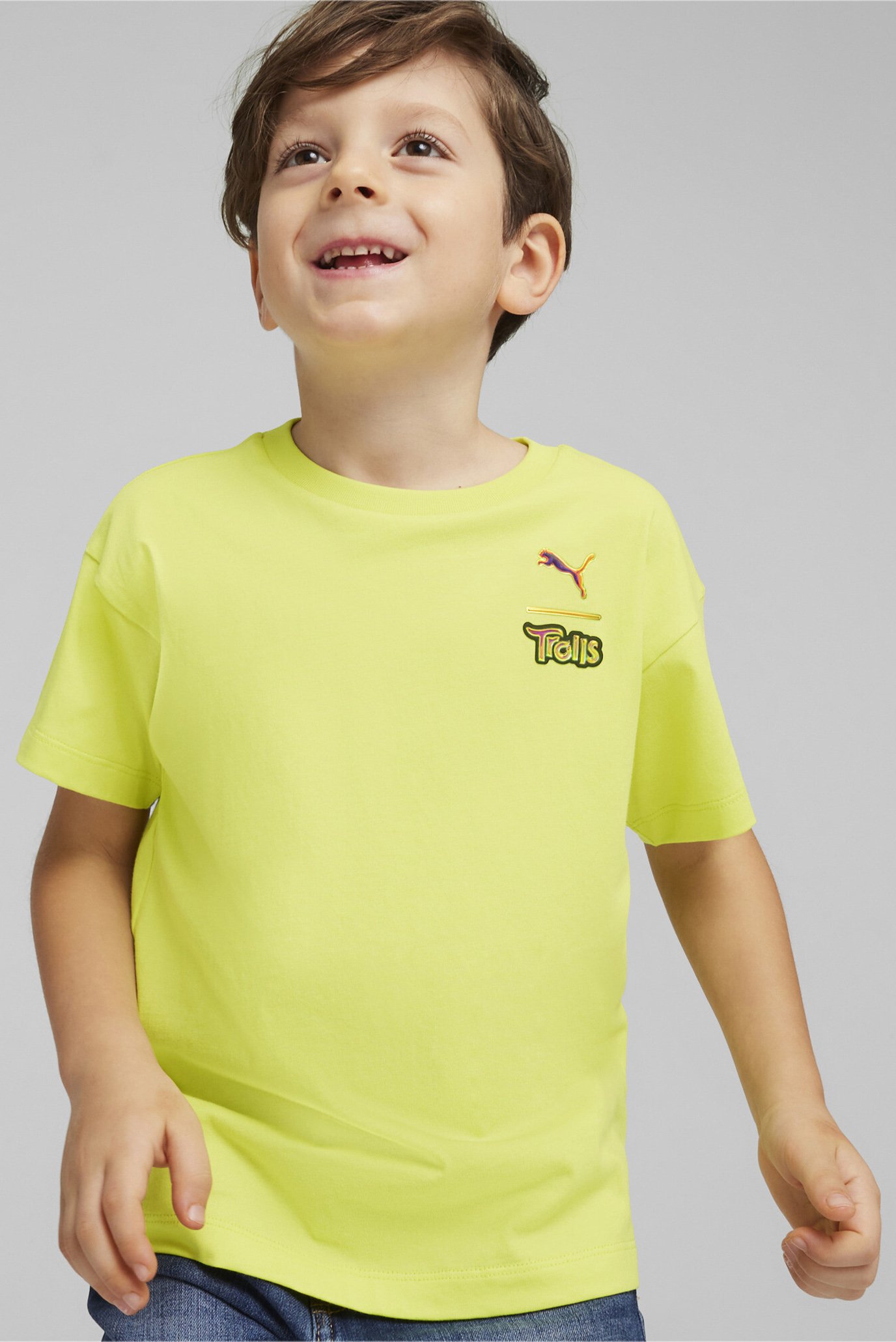 Детская салатовая футболка PUMA x TROLLS Kids' Graphic Tee 1