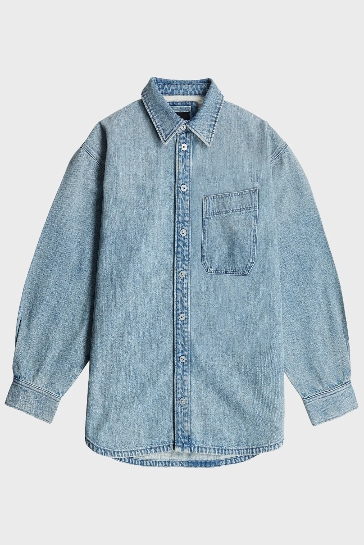 Жіноча блакитна джинсова сорочка Maxi 7