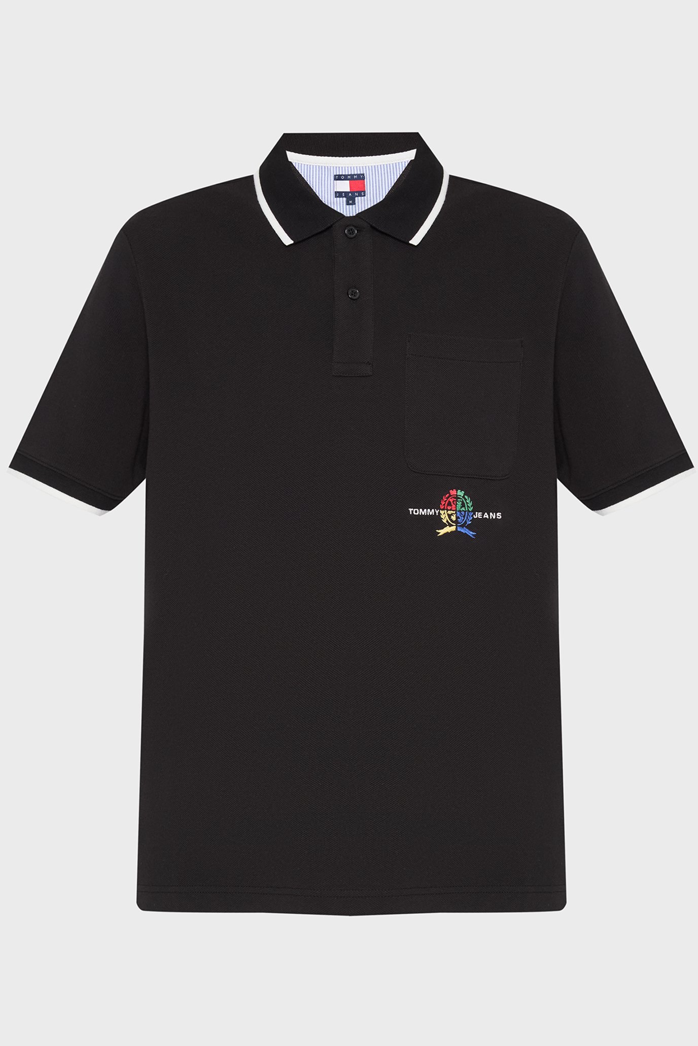 Мужское черное поло REG CREST Черный M Tommy Jeans DM0DM20921 Мужское черное поло REG CREST Черный M Tommy Jeans DM0DM20921