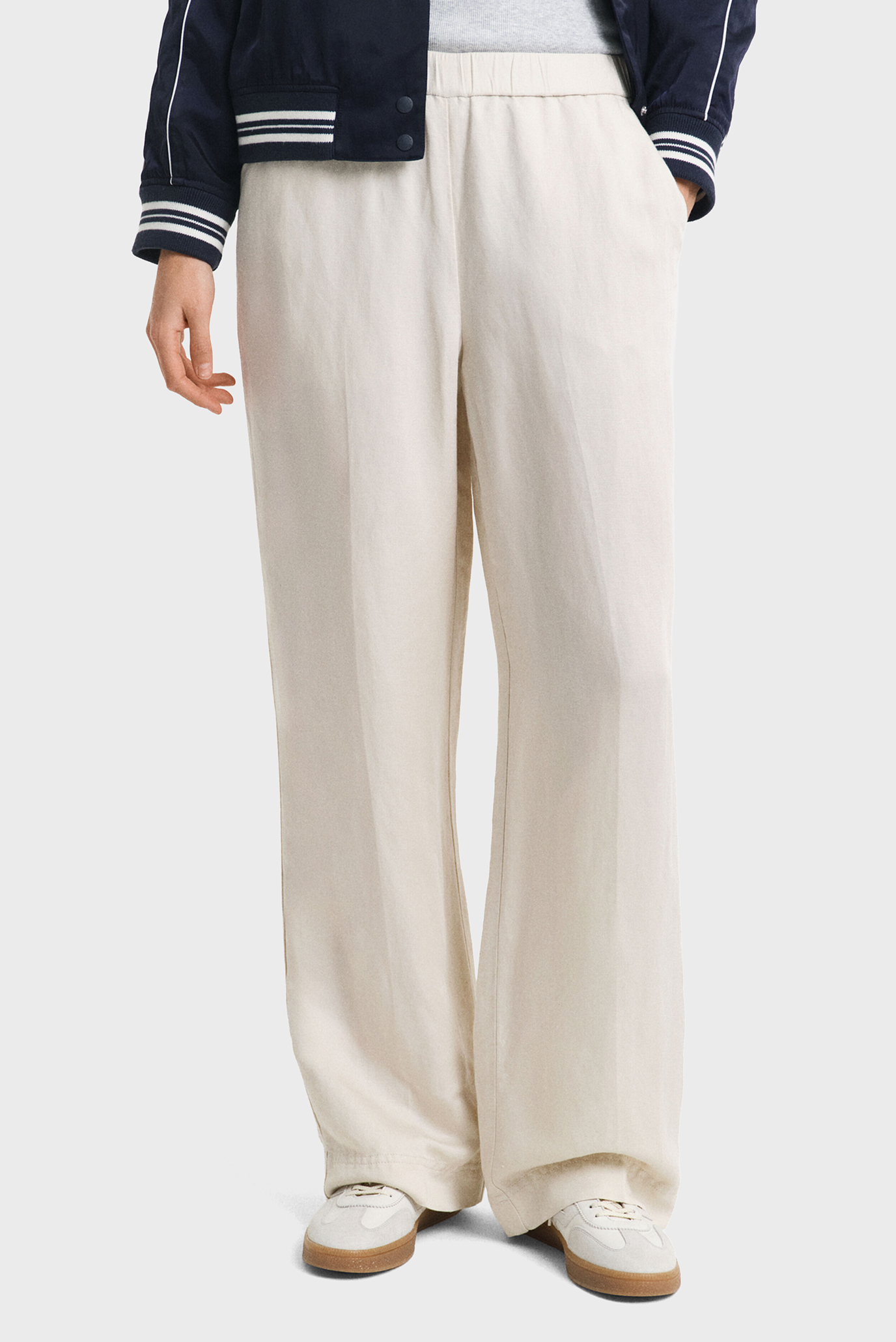 Женские серые льняные брюки REL LINEN BLEND PULL ON PANTS Серый 32 Gant 4150348 Женские серые льняные брюки REL LINEN BLEND PULL ON PANTS Серый 32 Gant 4150348