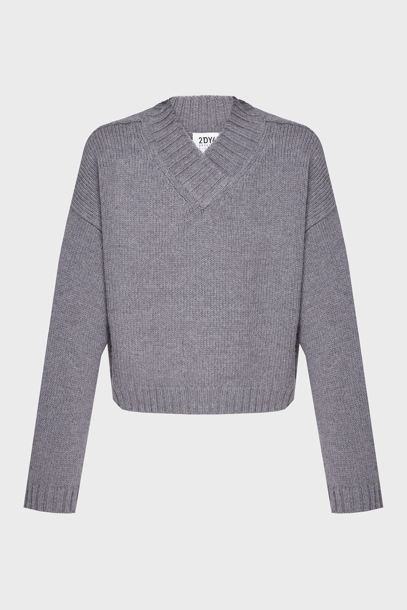Женский серый шерстяной свитер RAPHI 1