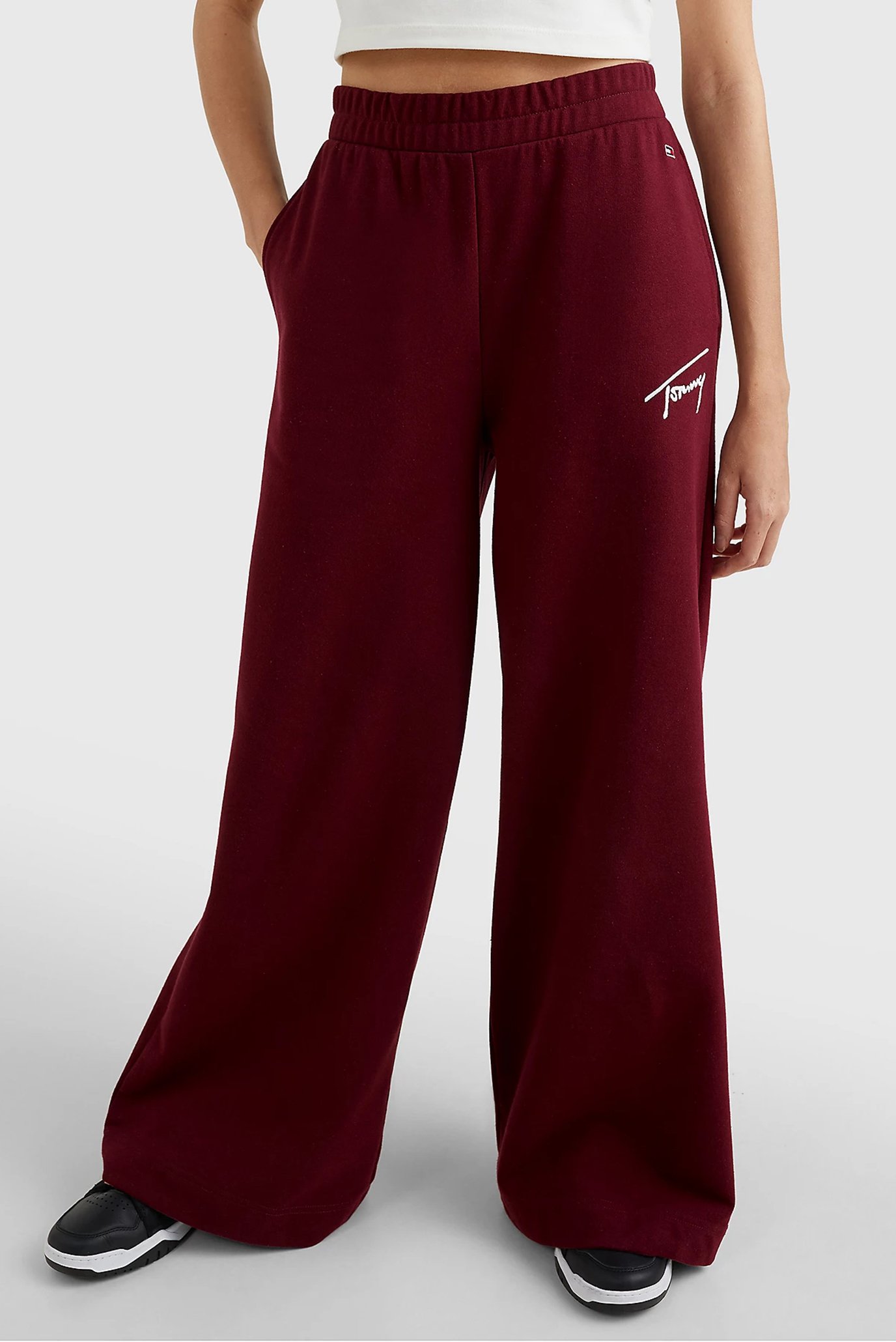 Женские бордовые спортивные брюки TJW SIGNATURE A-LINE SWEATPANT 1