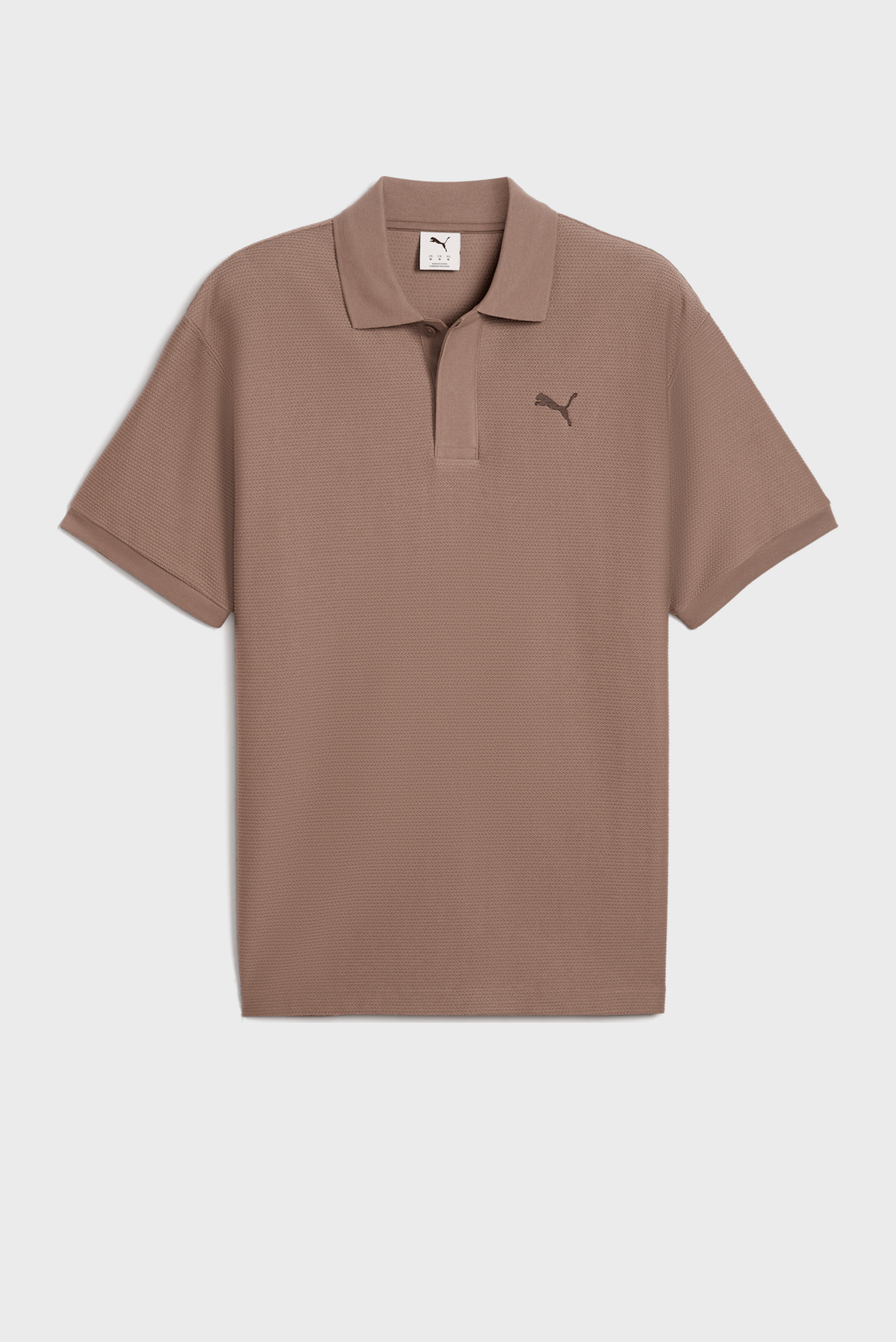 Коричневое поло PREMIUM ESS Relaxed Jacquard Polo Unisex 1