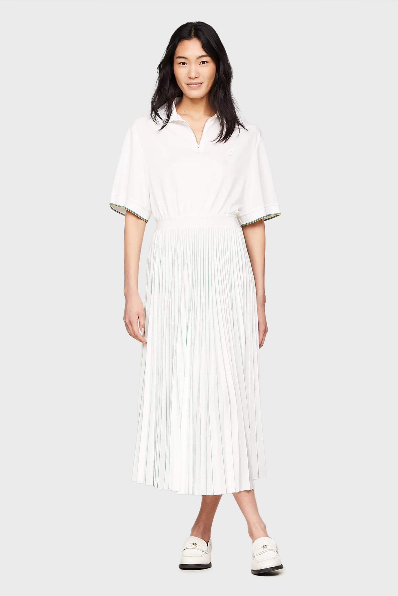 Жіноча біла сукня THC SPORTY PLEATED 1