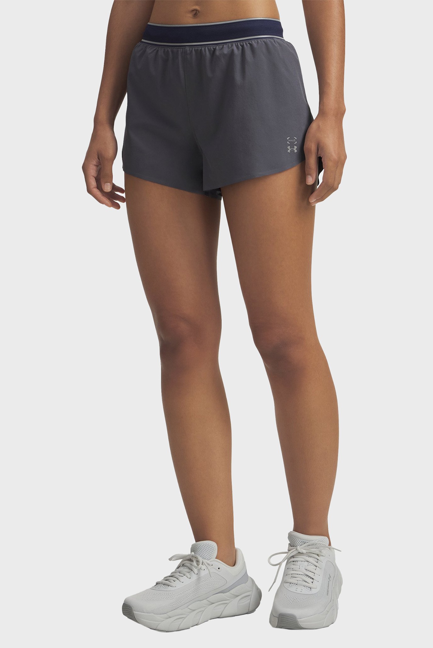 Женские серые шорты UA Halo Run Shorts Серый XS Under Armour 6004022-025 Женские серые шорты UA Halo Run Shorts Серый XS Under Armour 6004022-025