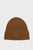 Чоловіча коричнева кашемірова шапка TH CASHMERE PLAQUE BEANIE