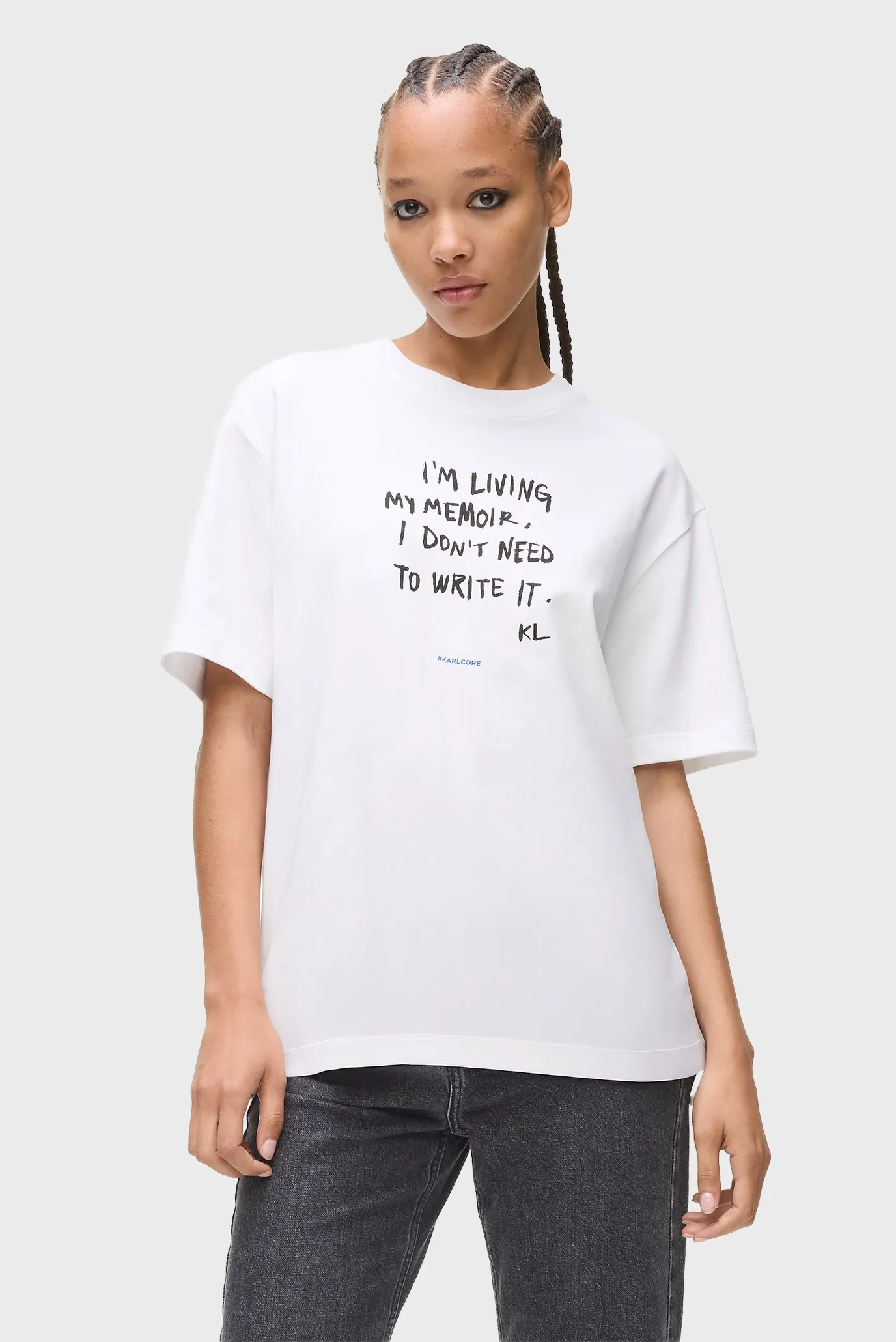 Жіноча біла футболка karlism 1
