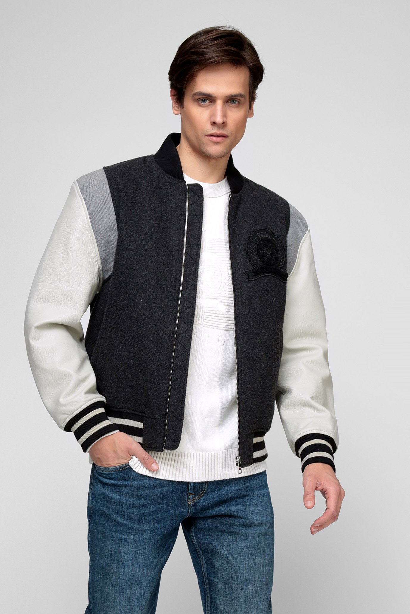 Мужской шерстяной бомбер Разноцветный M Tommy Hilfiger MW0MW22490 Мужской шерстяной бомбер Разноцветный M Tommy Hilfiger MW0MW22490