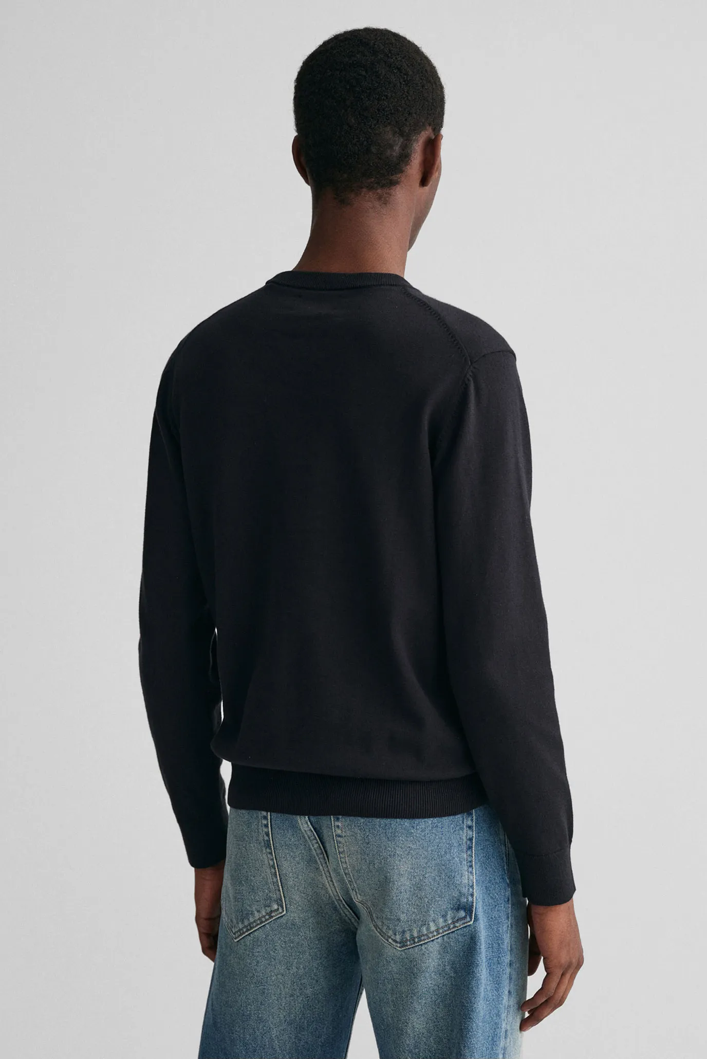 Мужской черный джемпер CLASSIC COTTON C-NECK 3